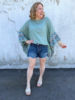 Fallon Poncho Top - Sage {OS} - KaraMarie