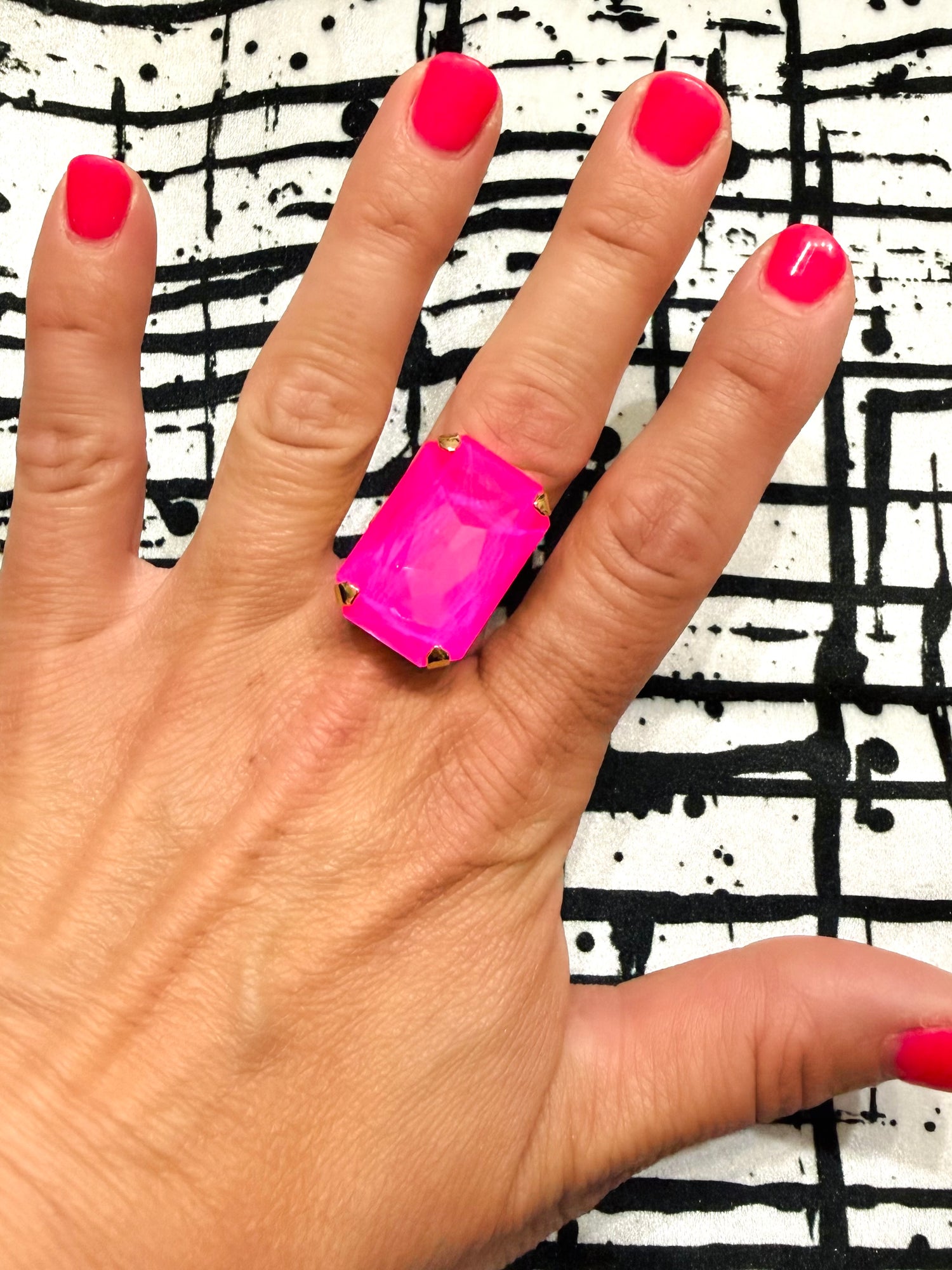 FriYAY Sparkle Drop :: Large Statement Ring :: Neon Lights {Multiple Colors!}
