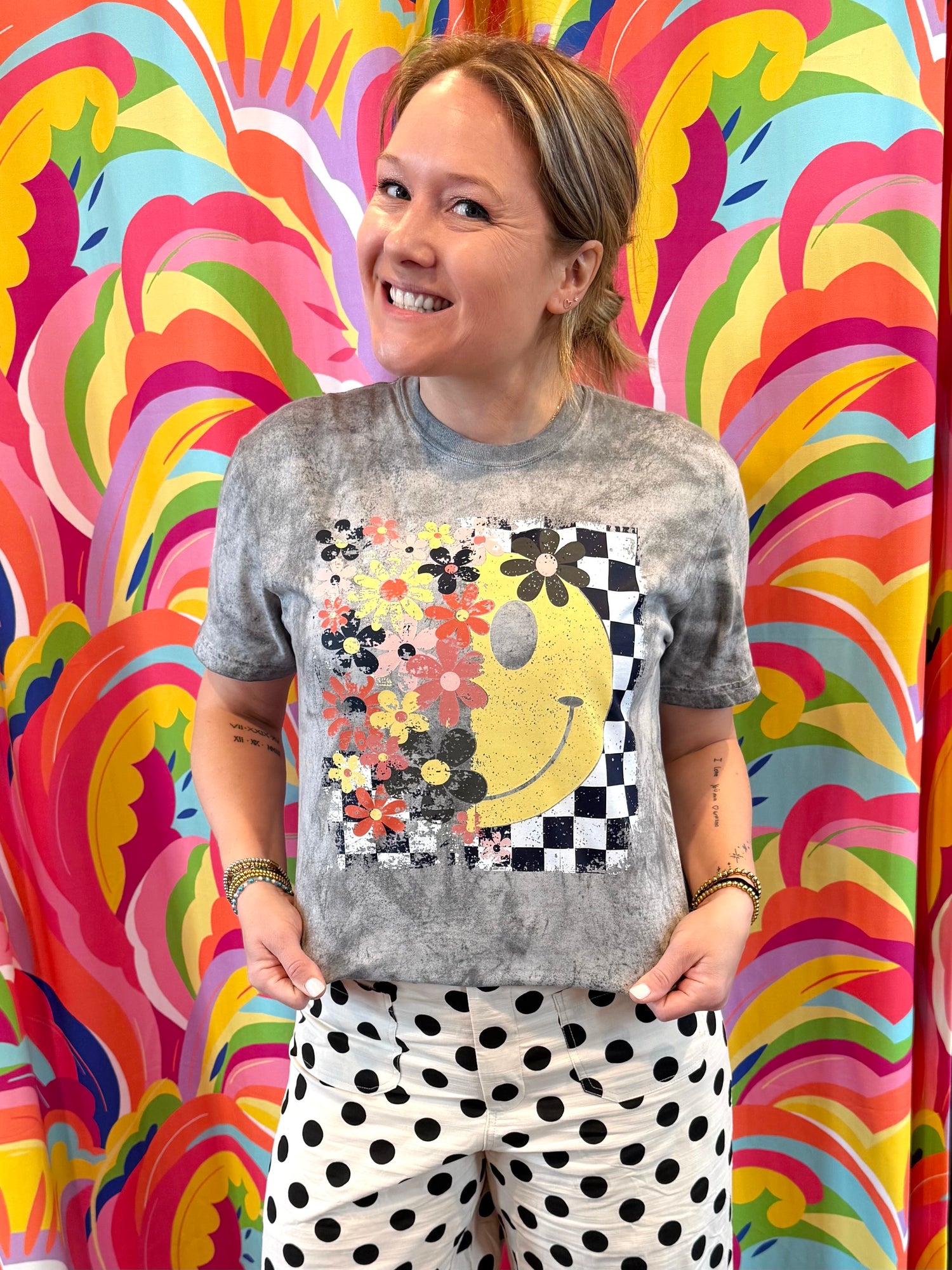 Retro Smiley Graphic Tee {Custom Order!} - KaraMarie