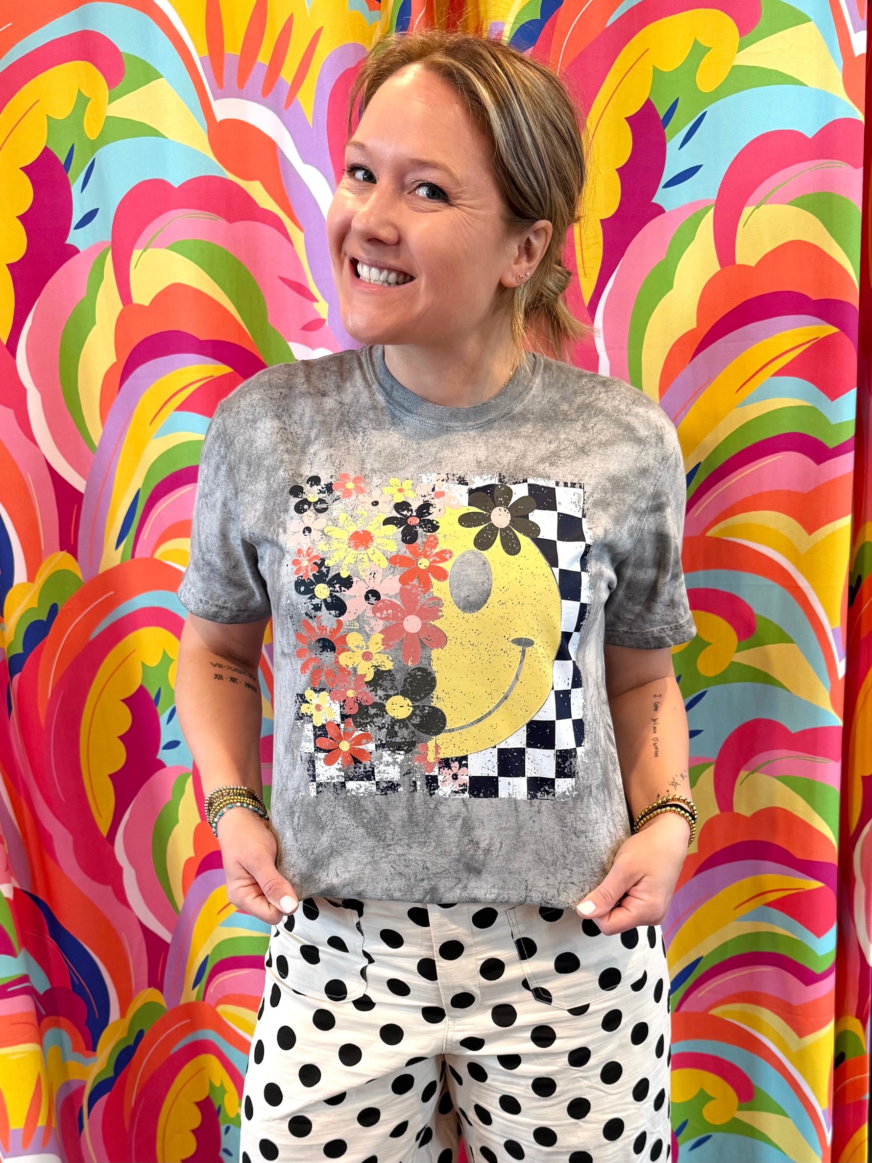 Retro Smiley Graphic Tee {Custom Order!} - KaraMarie