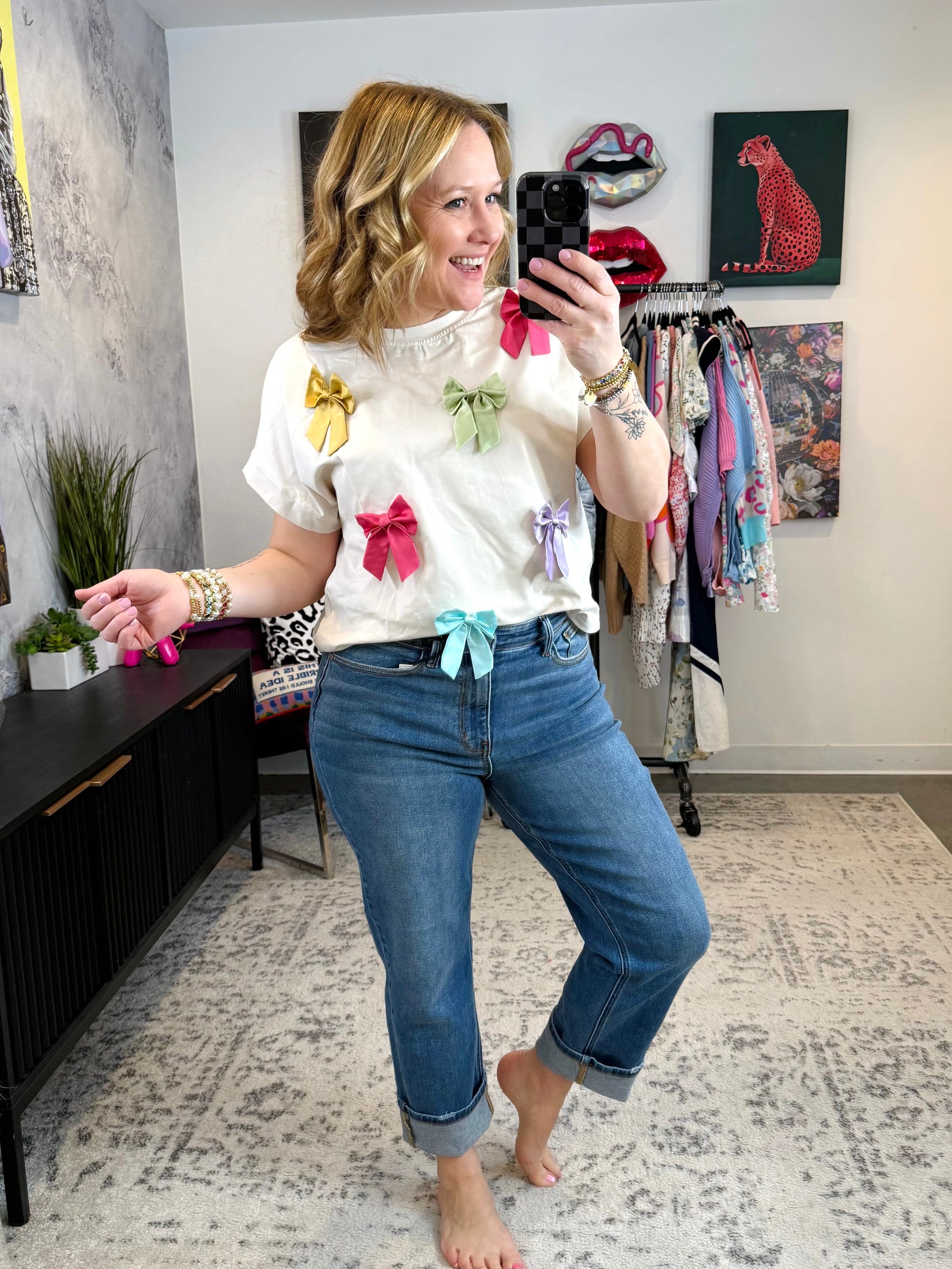 Feeling Flirty Bow Top {S-3X} - KaraMarie