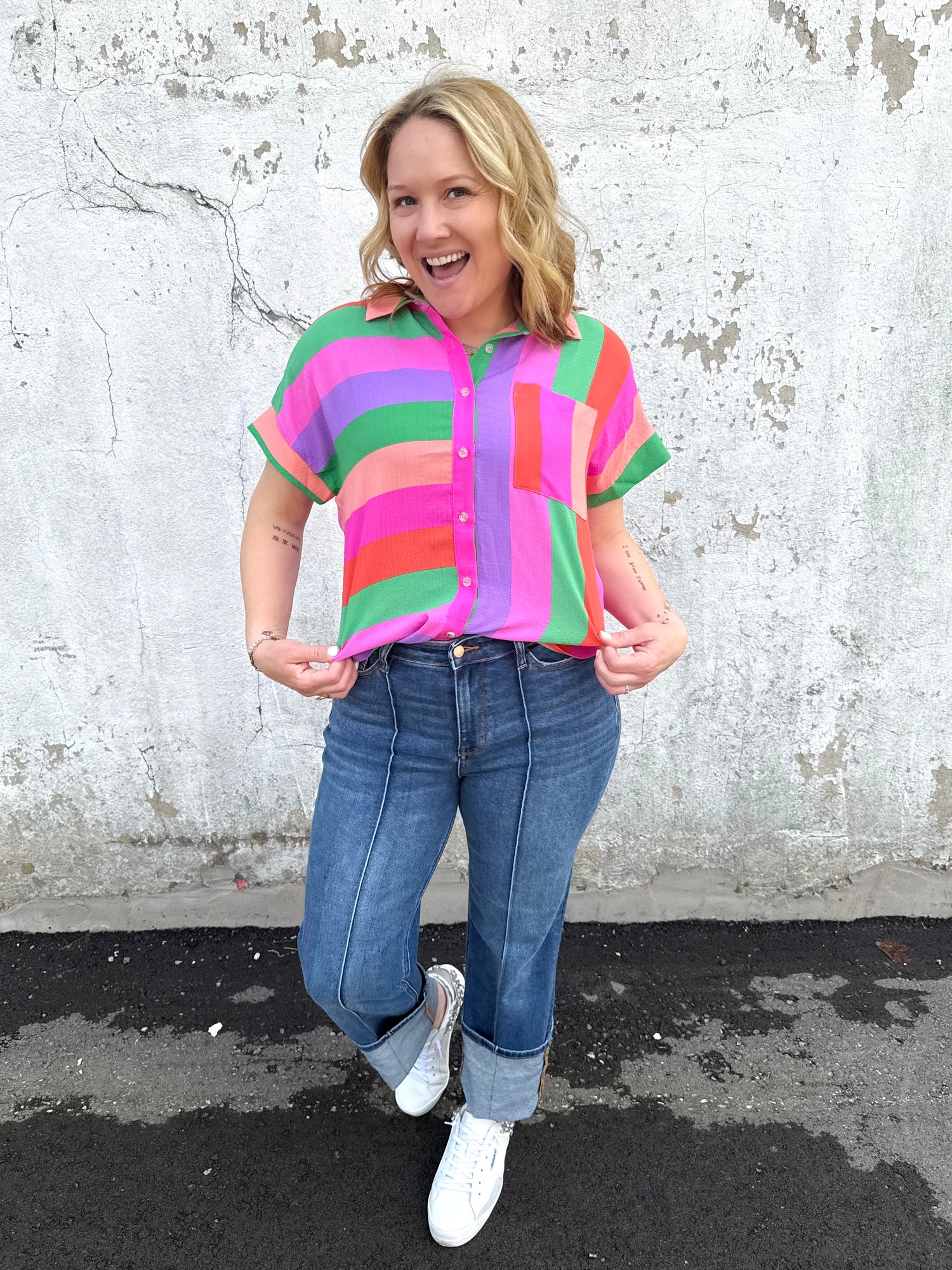 Linear Mood Top {S-2X} - KaraMarie