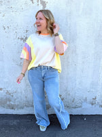Bold Burst Top in Beige {S-L} - KaraMarie