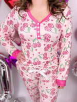 Pajama Set - Long Sleeve - Disco Cherry - KaraMarie
