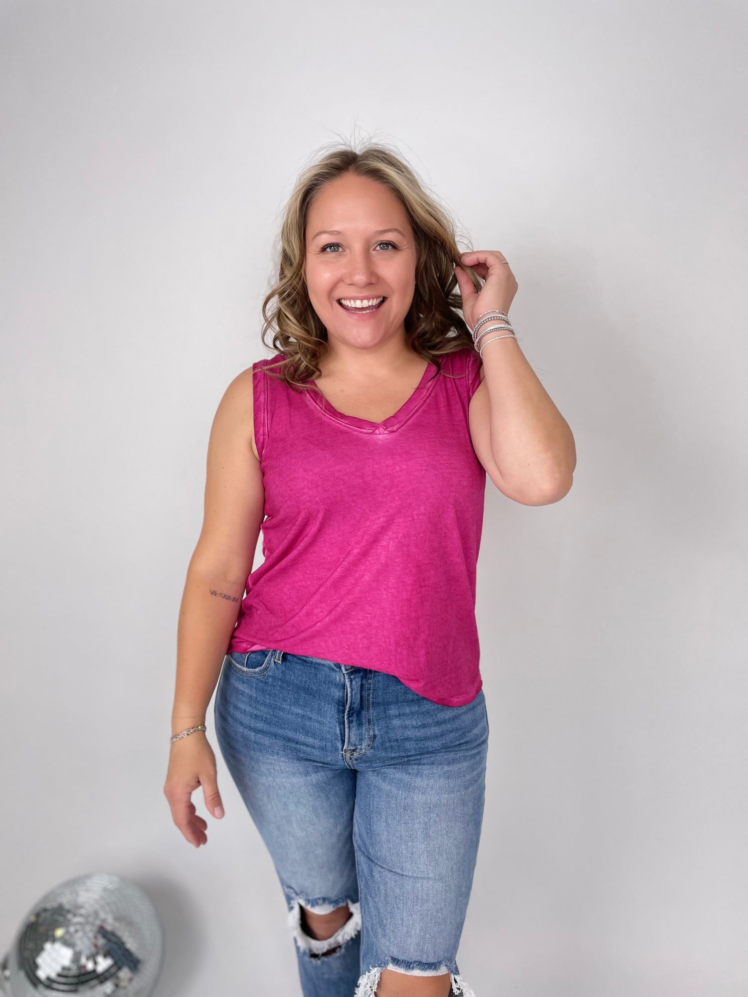 Weekender Top in Magenta