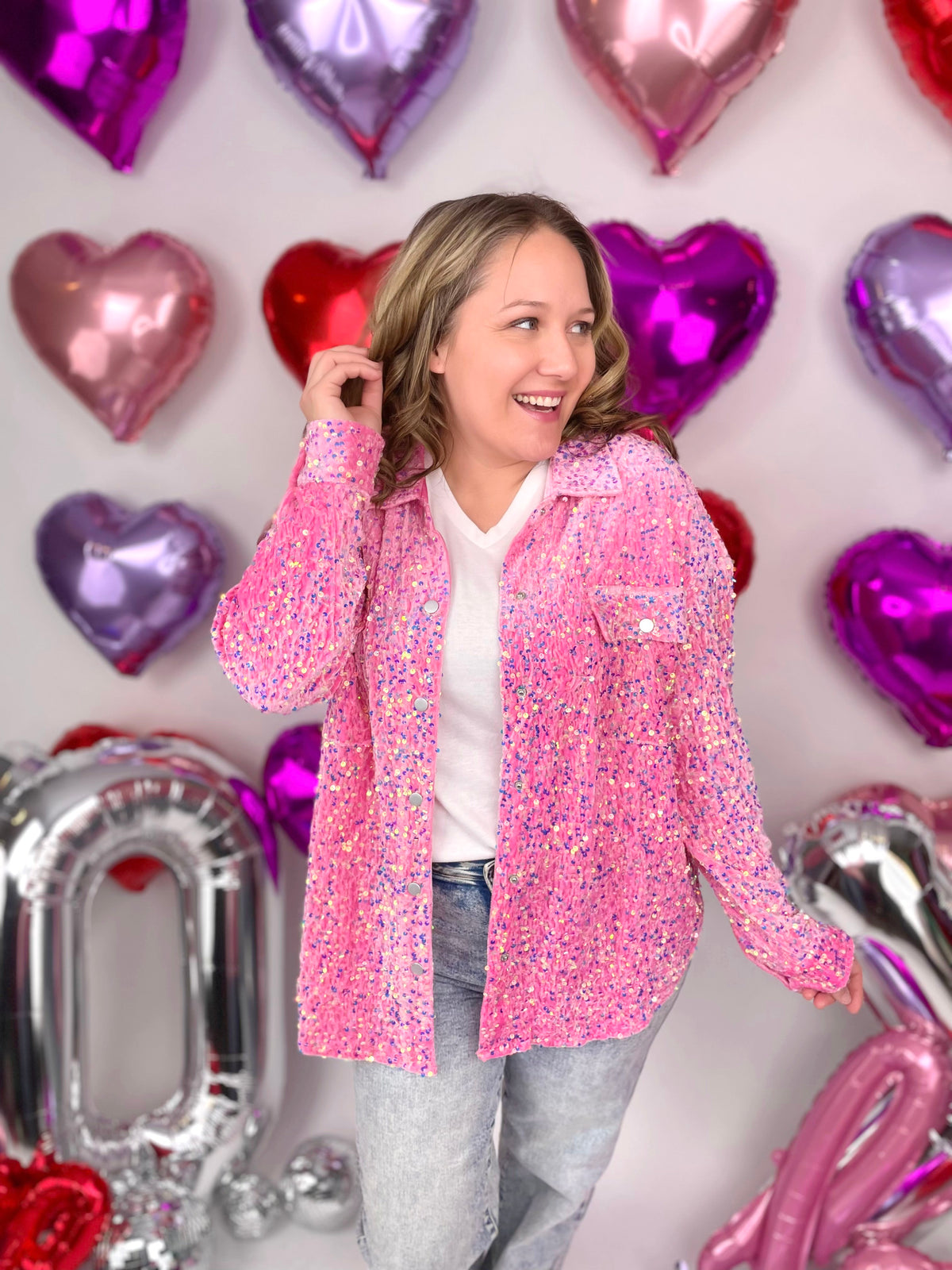 Burst Of Happiness Top in Pink {S-3X} - KaraMarie