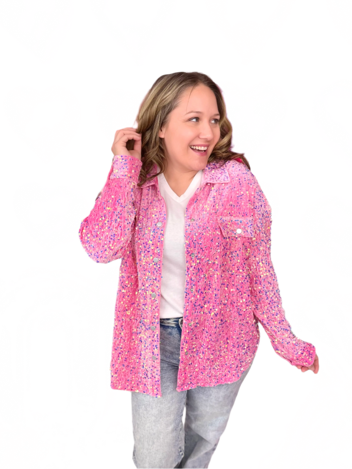 Burst Of Happiness Top in Pink {S-3X} - KaraMarie