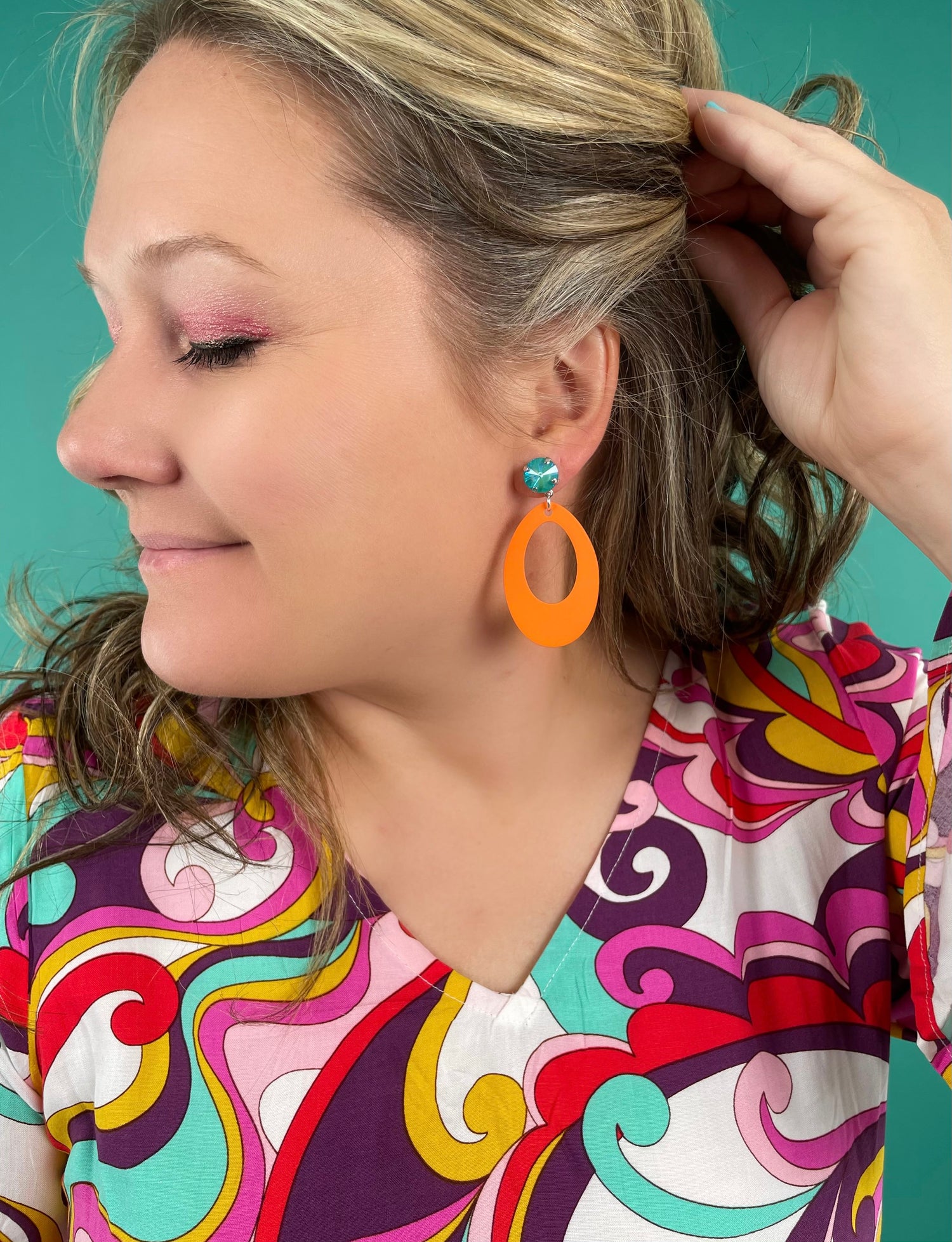 Retro Orange Earrings
