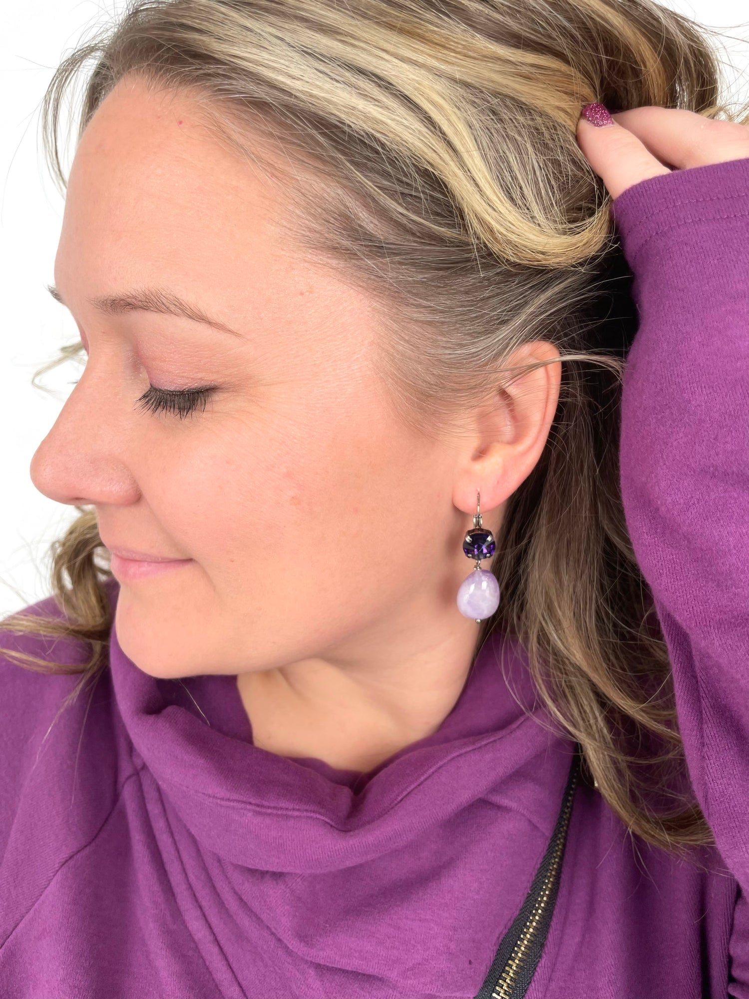 Amethyst Gemstone Earrings - KaraMarie