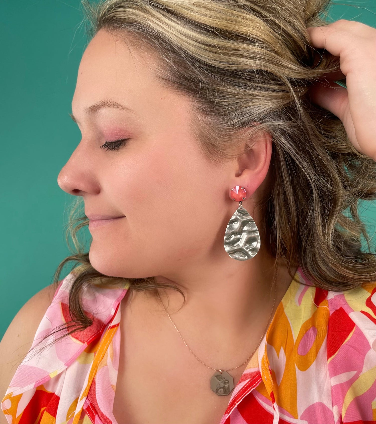 Coral Brushstrokes Earrings