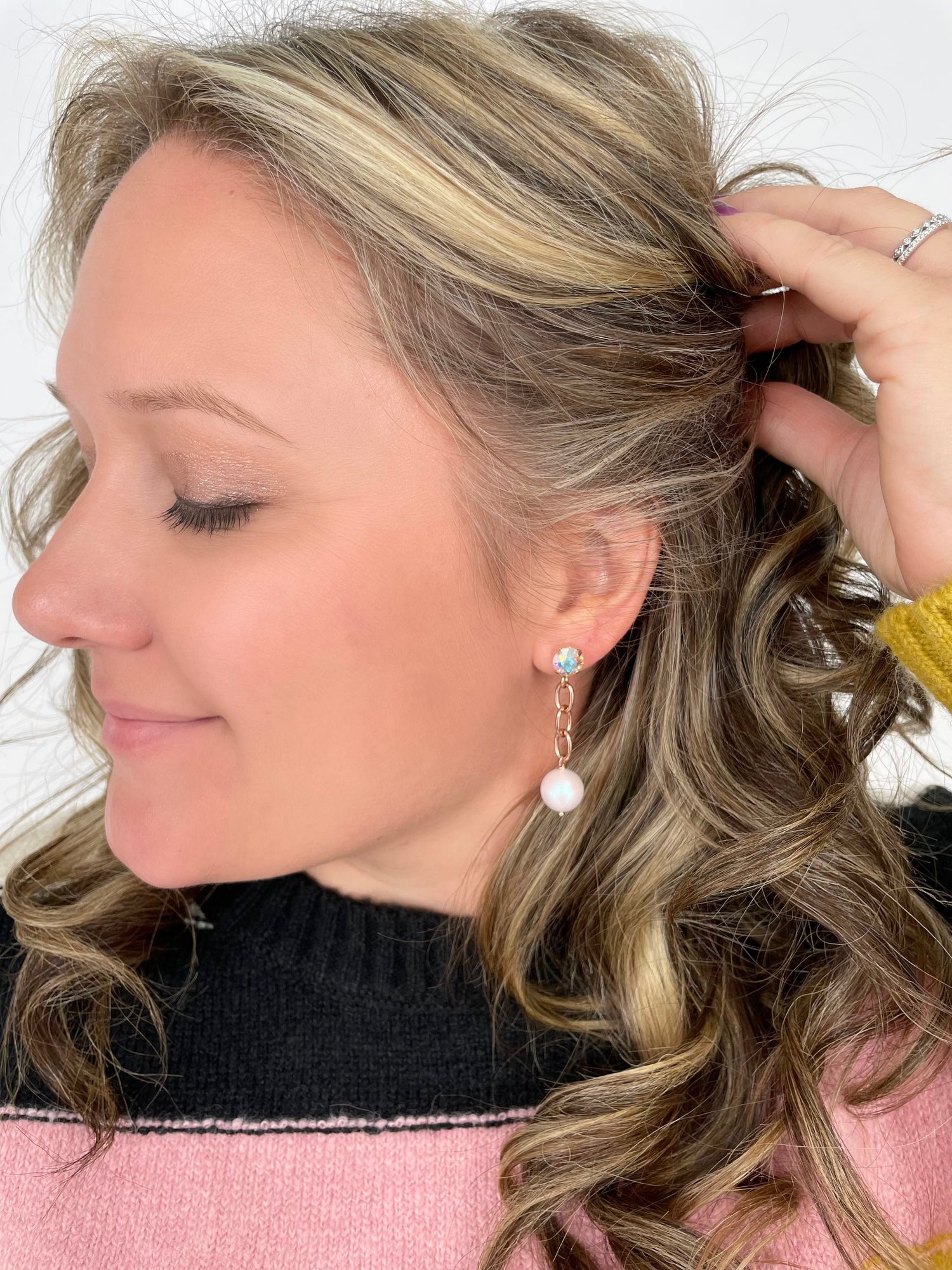 Iridescent Pink Earrings