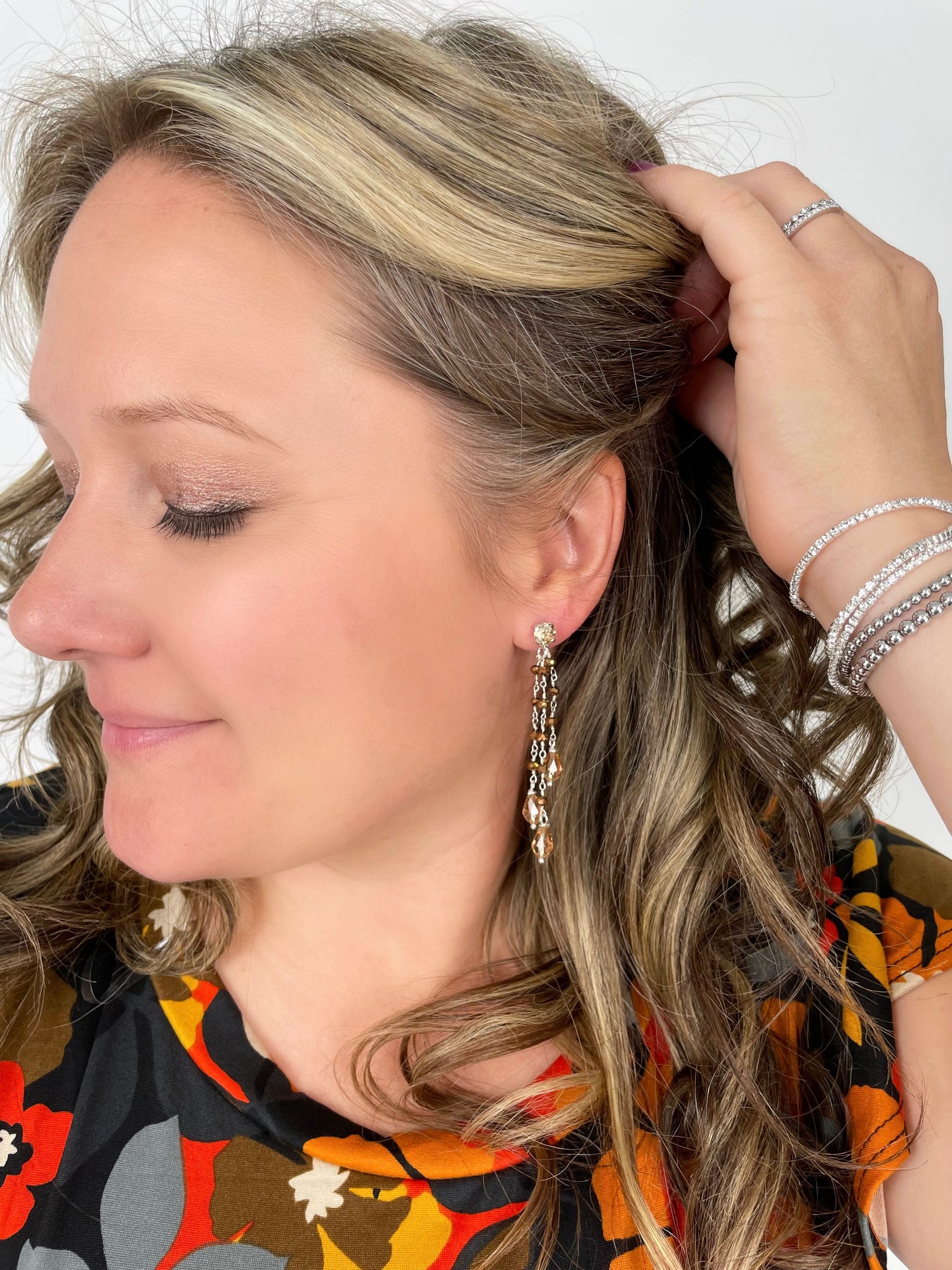 Bronze Fringe Earrings