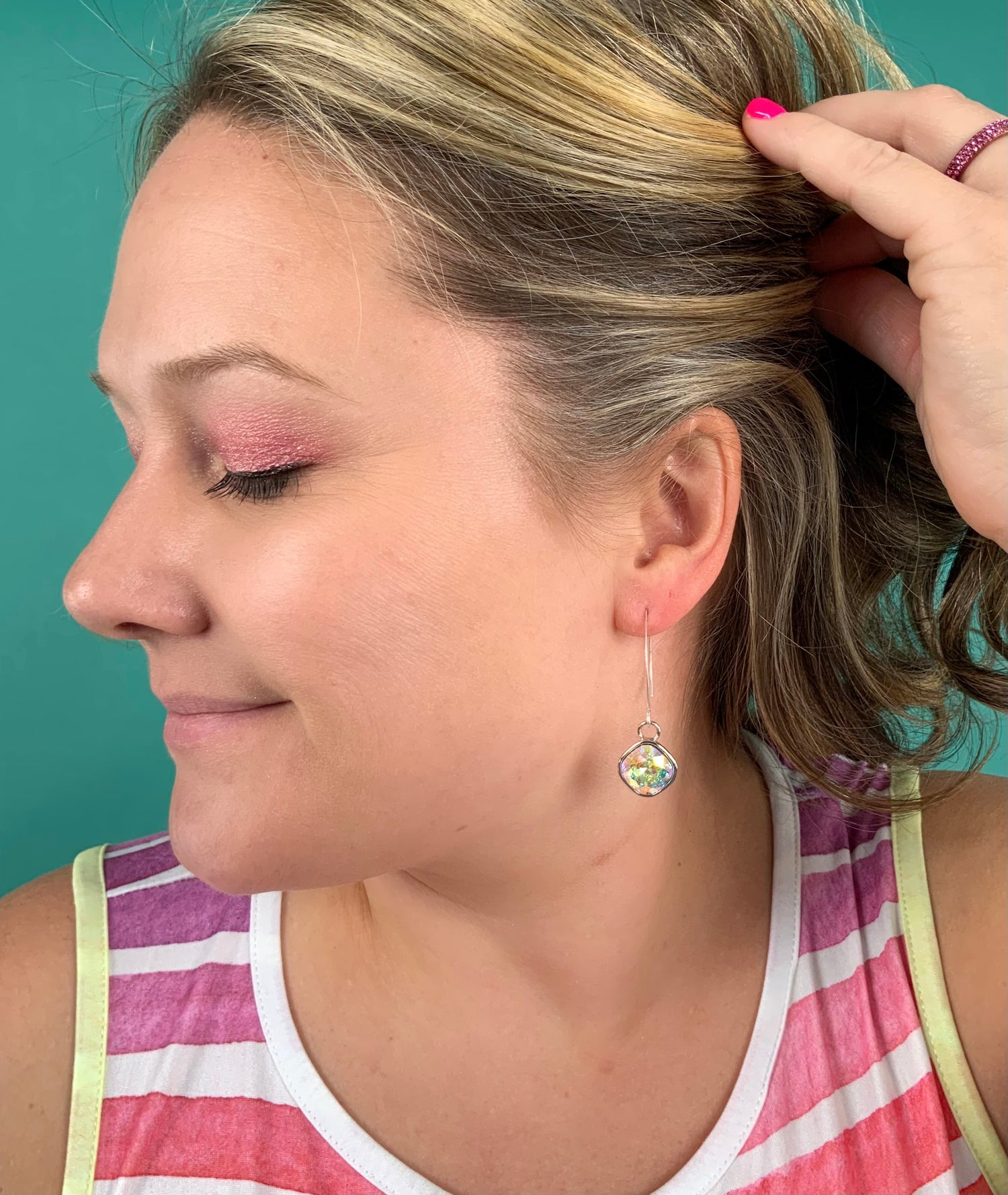 Holographic Drop Earrings