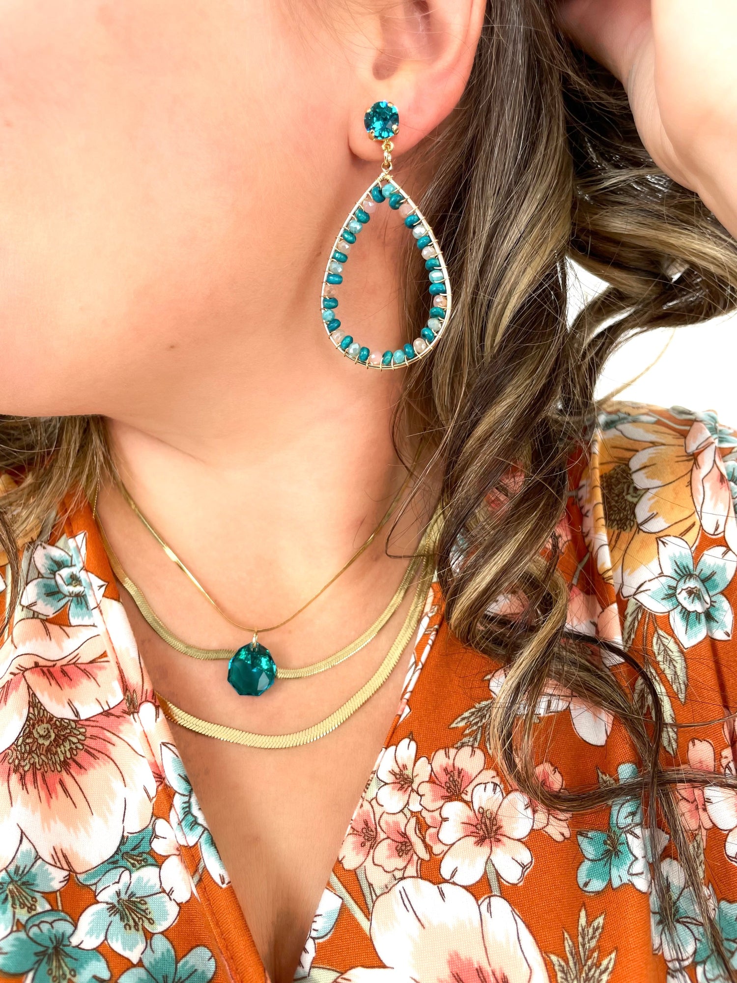 Totally Turquoise Triple Strand Necklace - KaraMarie
