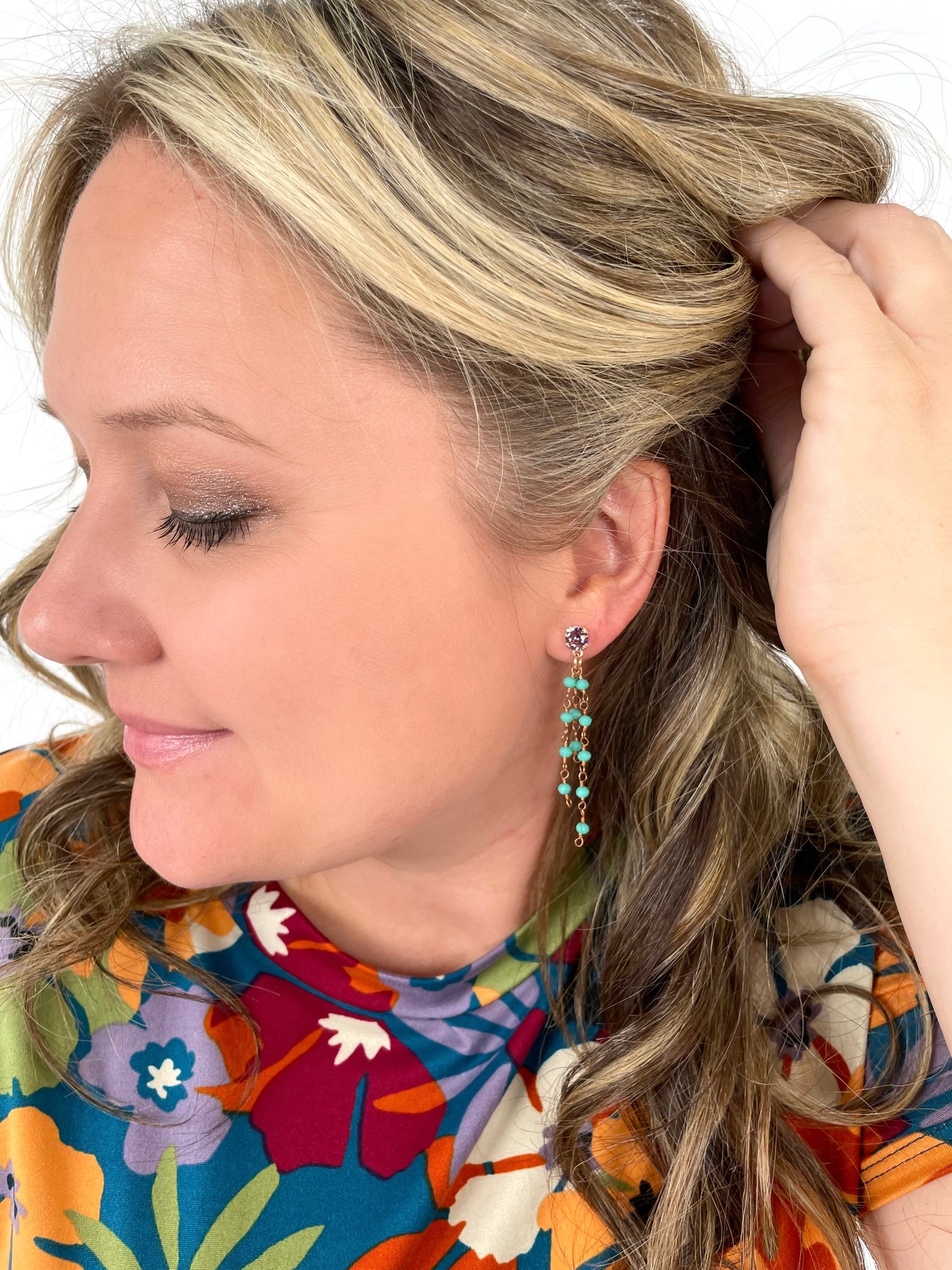 Groovy Turquoise Fringe Earrings
