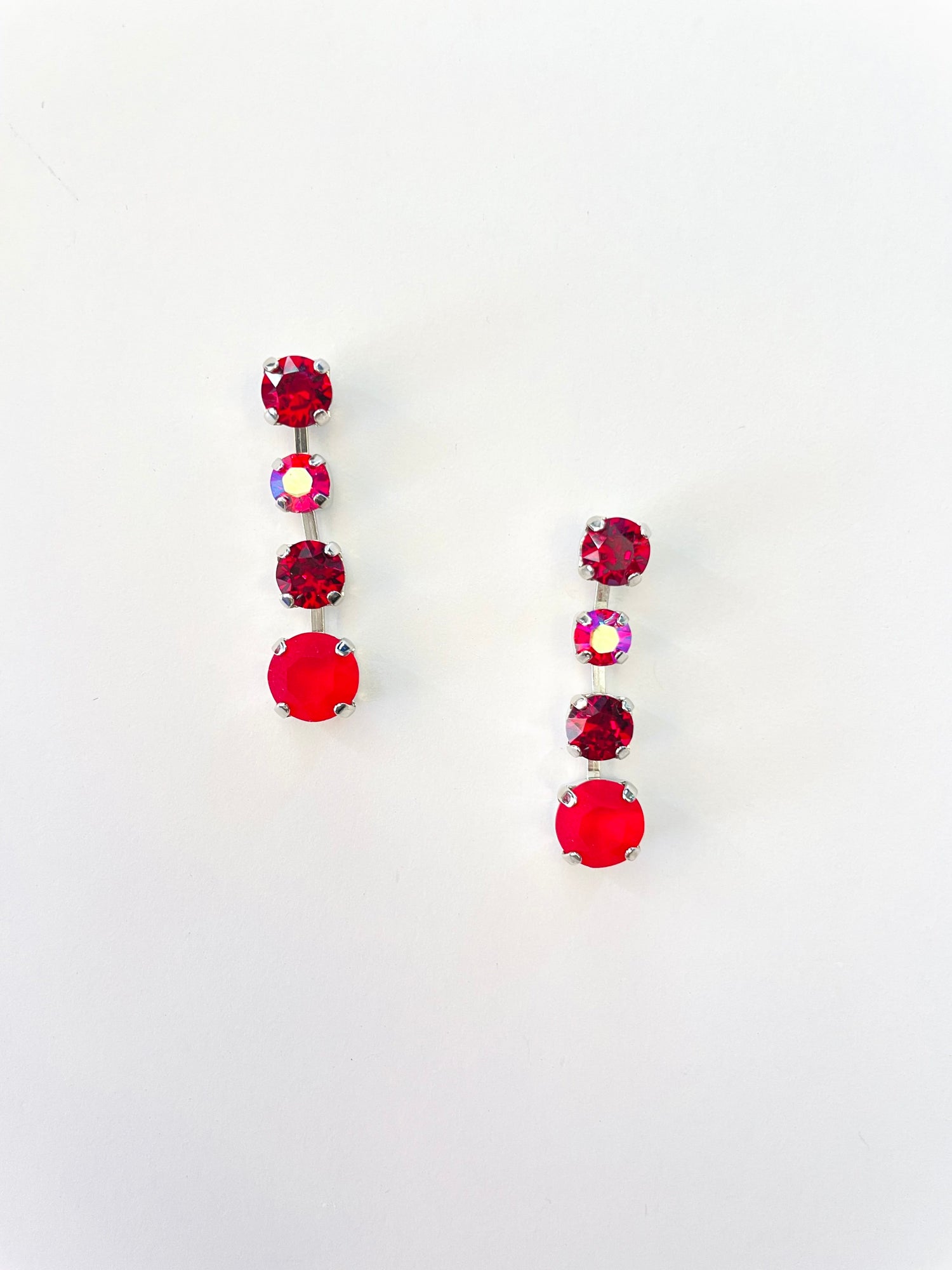 All Mixed Up Earrings in Red Hues