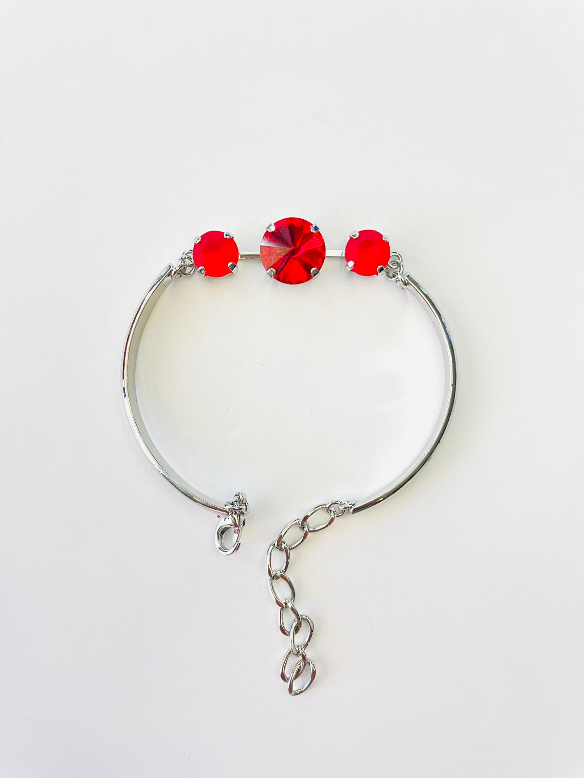 Link Bracelet in Red Hues - KaraMarie