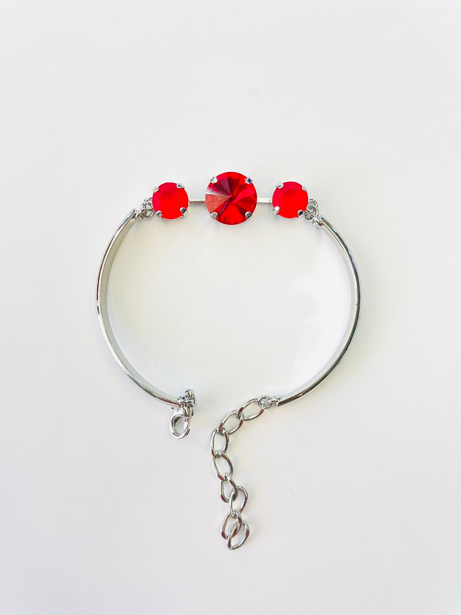 Link Bracelet in Red Hues - KaraMarie