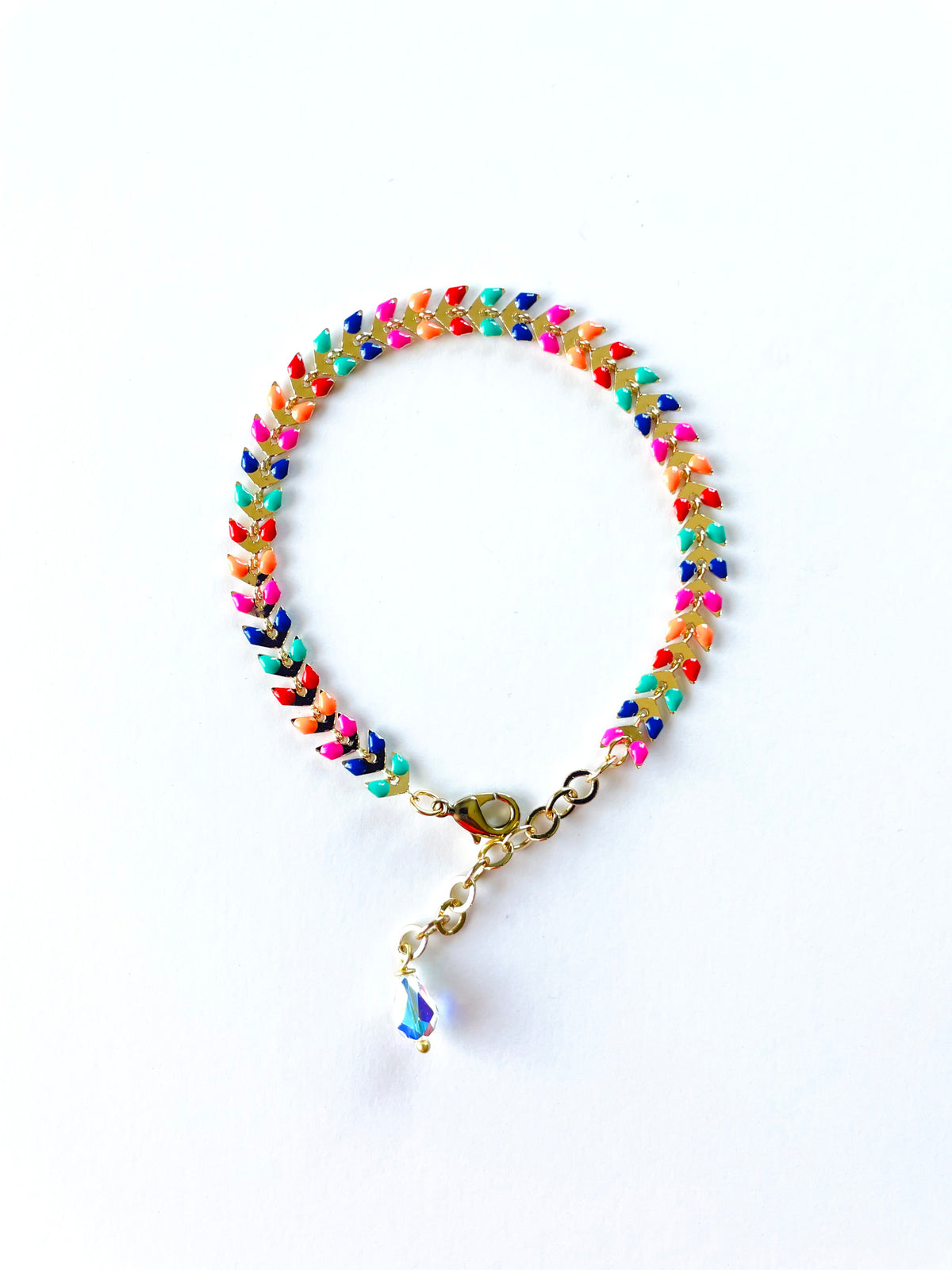 Colorful Chevron Enamel Bracelet - KaraMarie