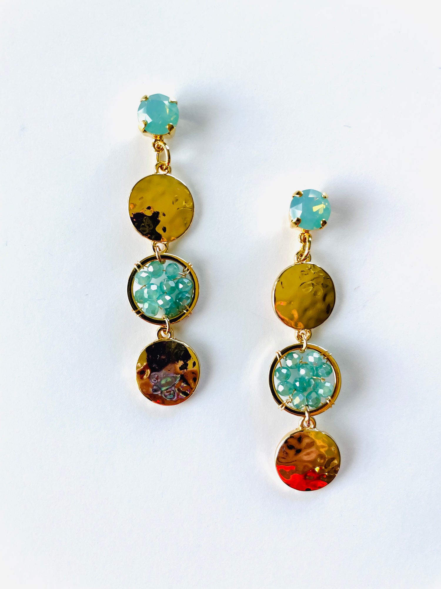 Drops of Gold Beaded Earrings {Multiple Colors!}