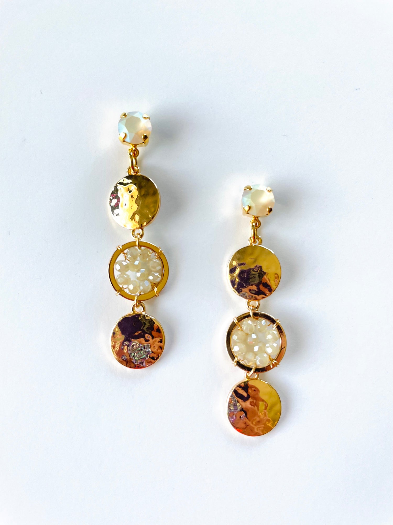 Drops of Gold Beaded Earrings {Multiple Colors!}