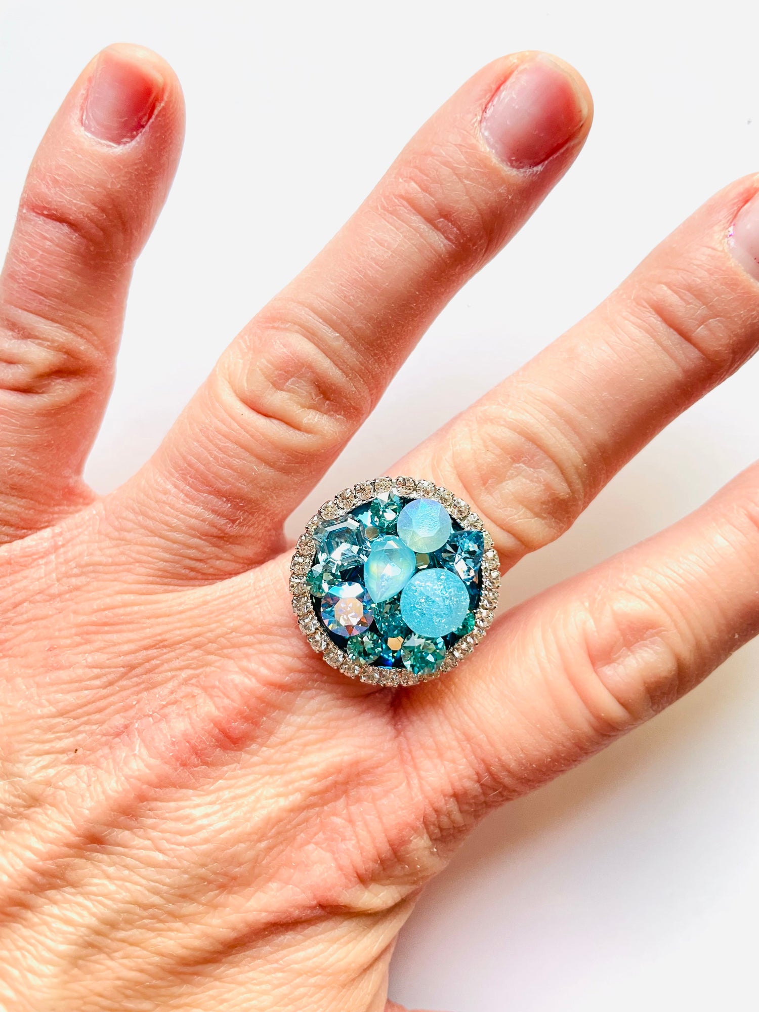 Treasure Chest Round Ring in Frozen Hues