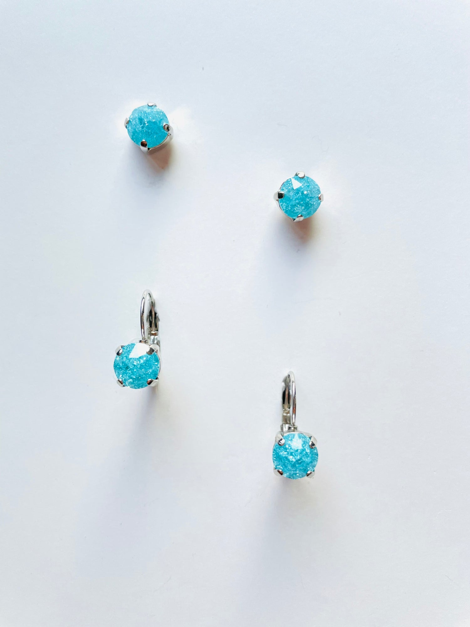 8mm Drop OR Post in Aqua Ice