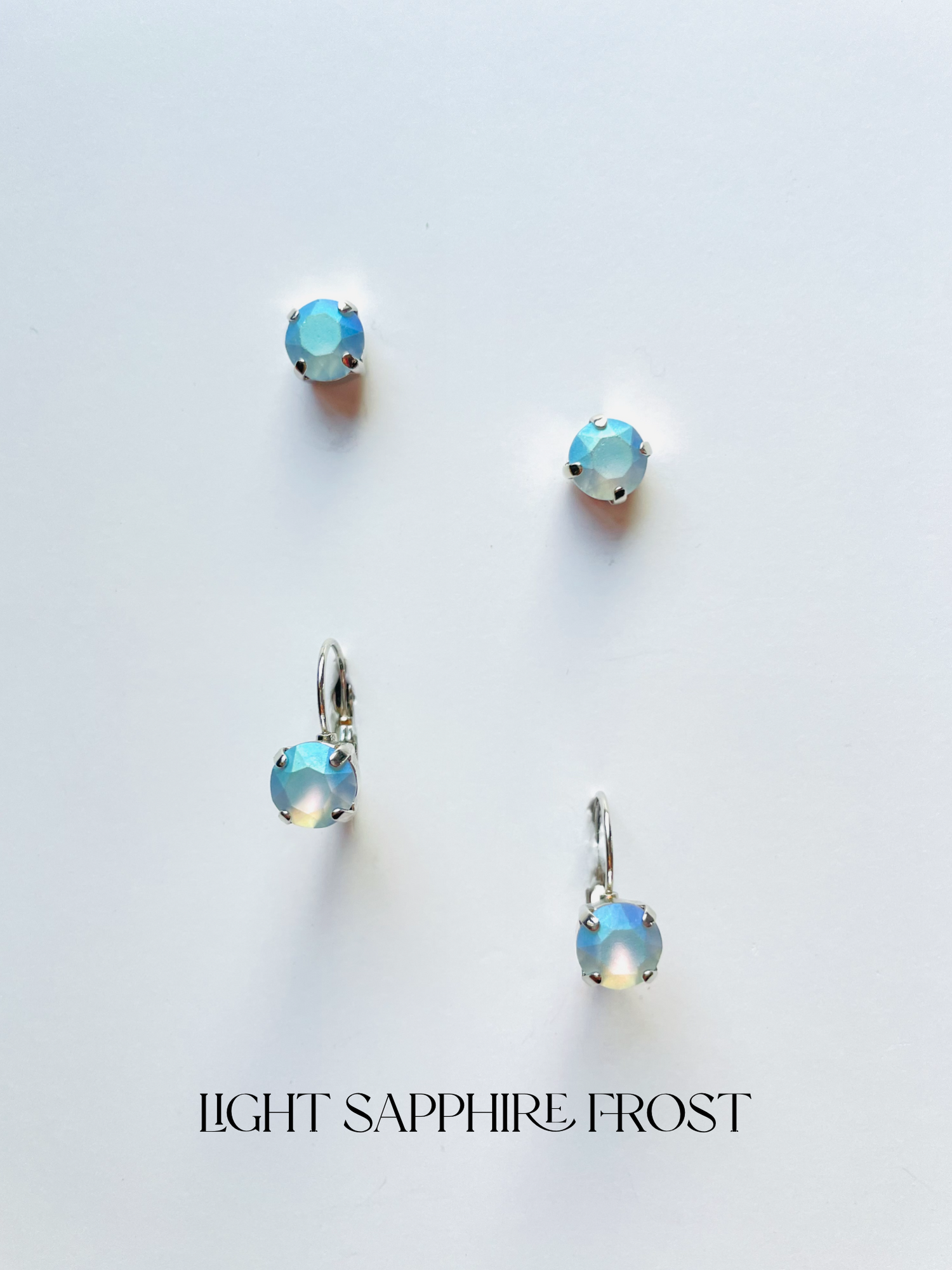 8mm Drop OR Post in Light Sapphire Frost - KaraMarie