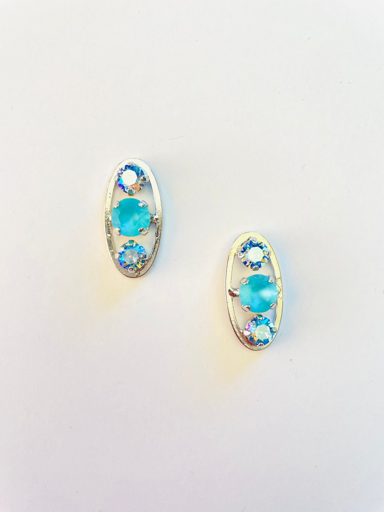 Eclipse Earrings in Blue Hues