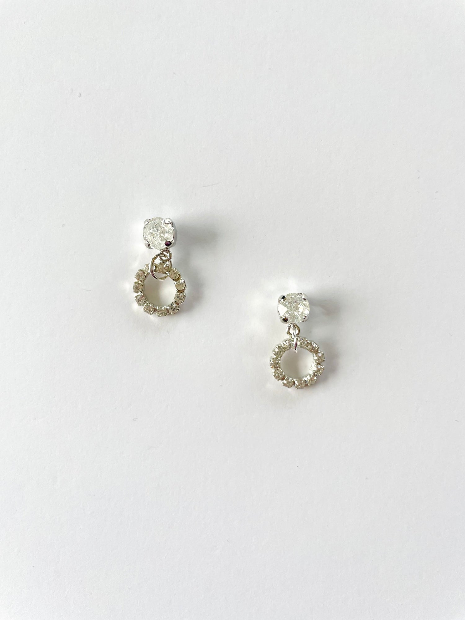 Diamond Halo Ring Earrings
