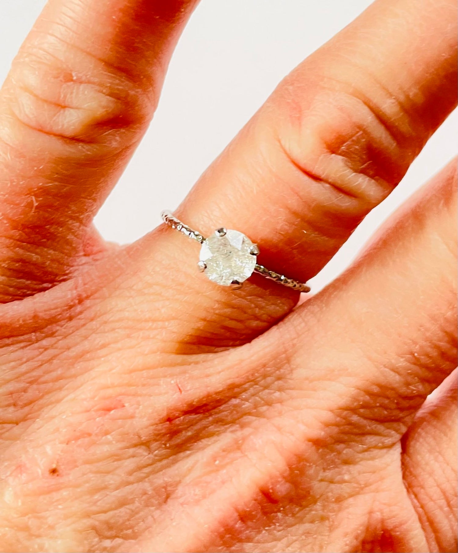 6mm Dainty Solitaire Ring in Crystal Ice