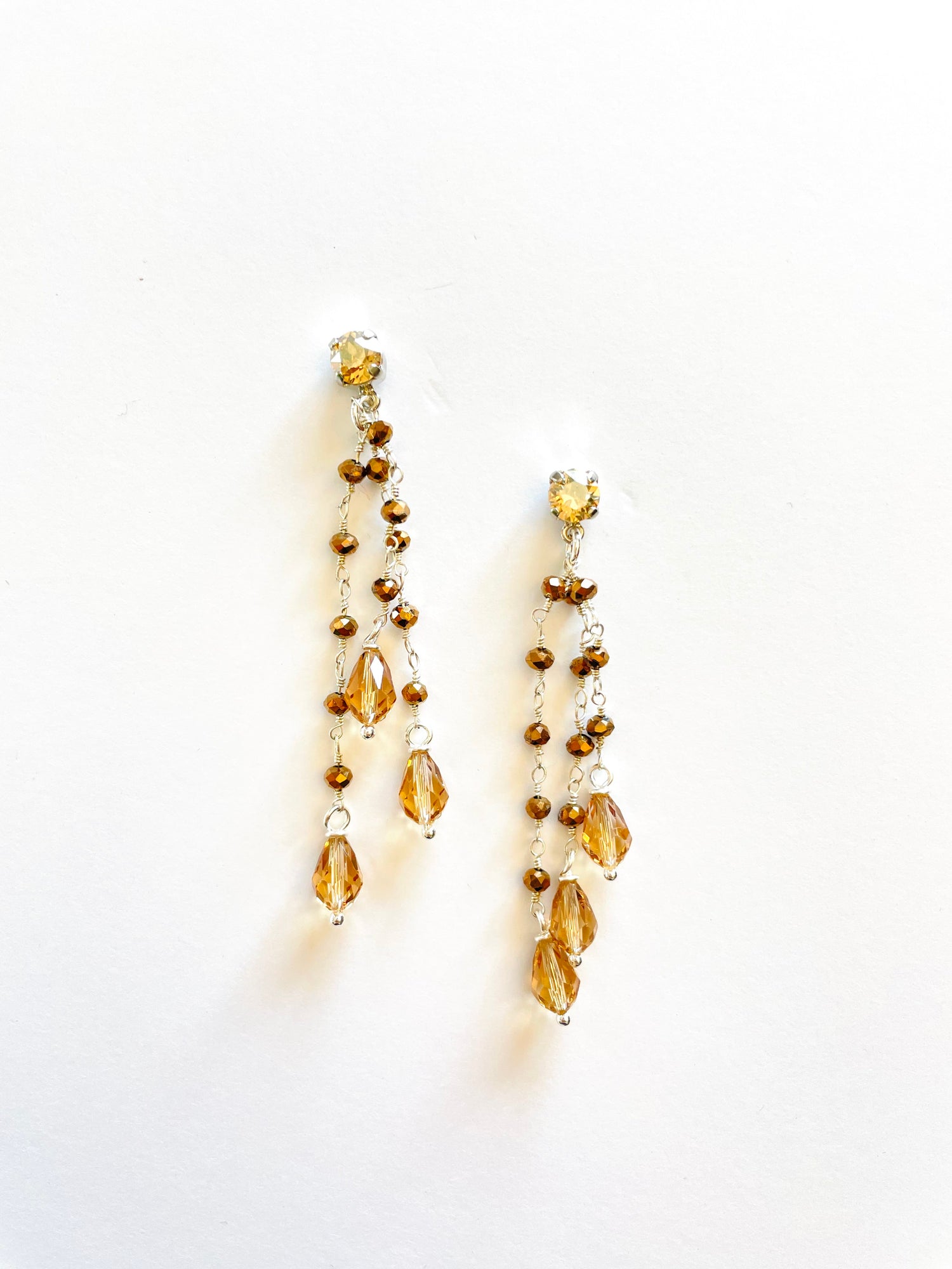 Bronze Fringe Earrings
