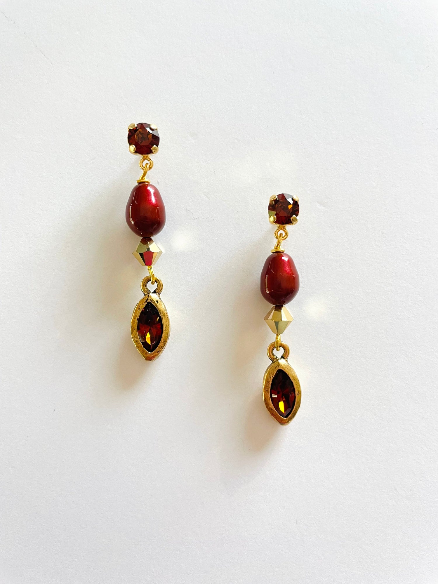 Golden Drops of Amber Earrings