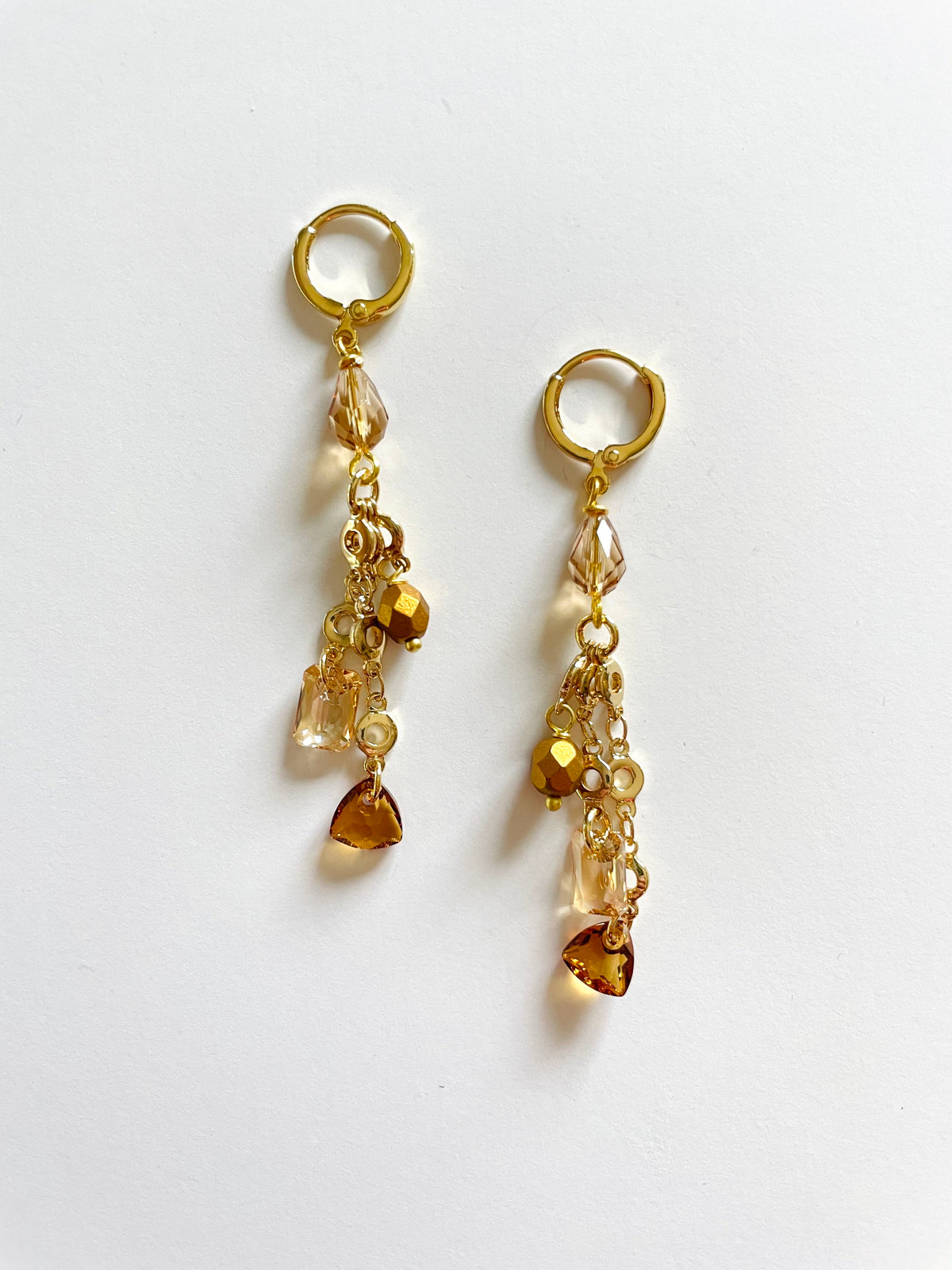 Golden Fringe Charm Earrings - KaraMarie