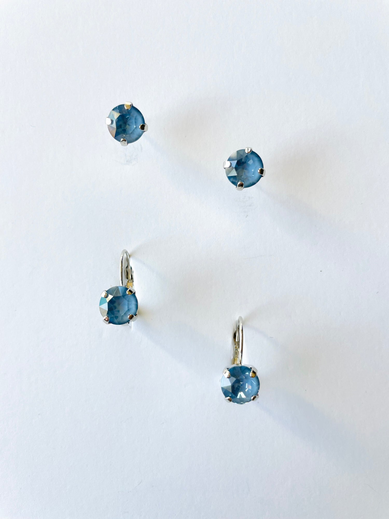 8mm Drop OR Post in Denim Blue Ignite