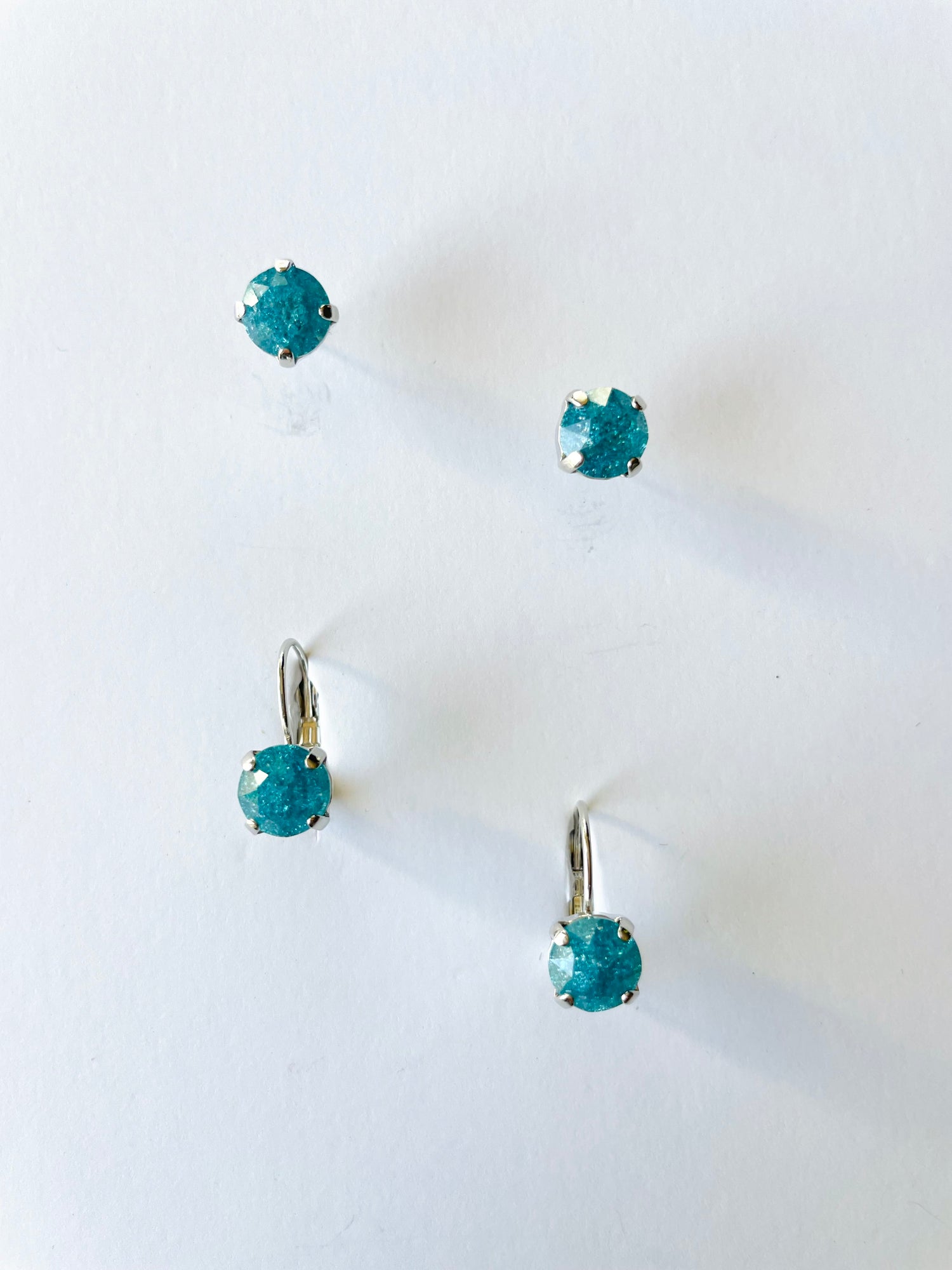 8mm Drop OR Post in Teal Ice