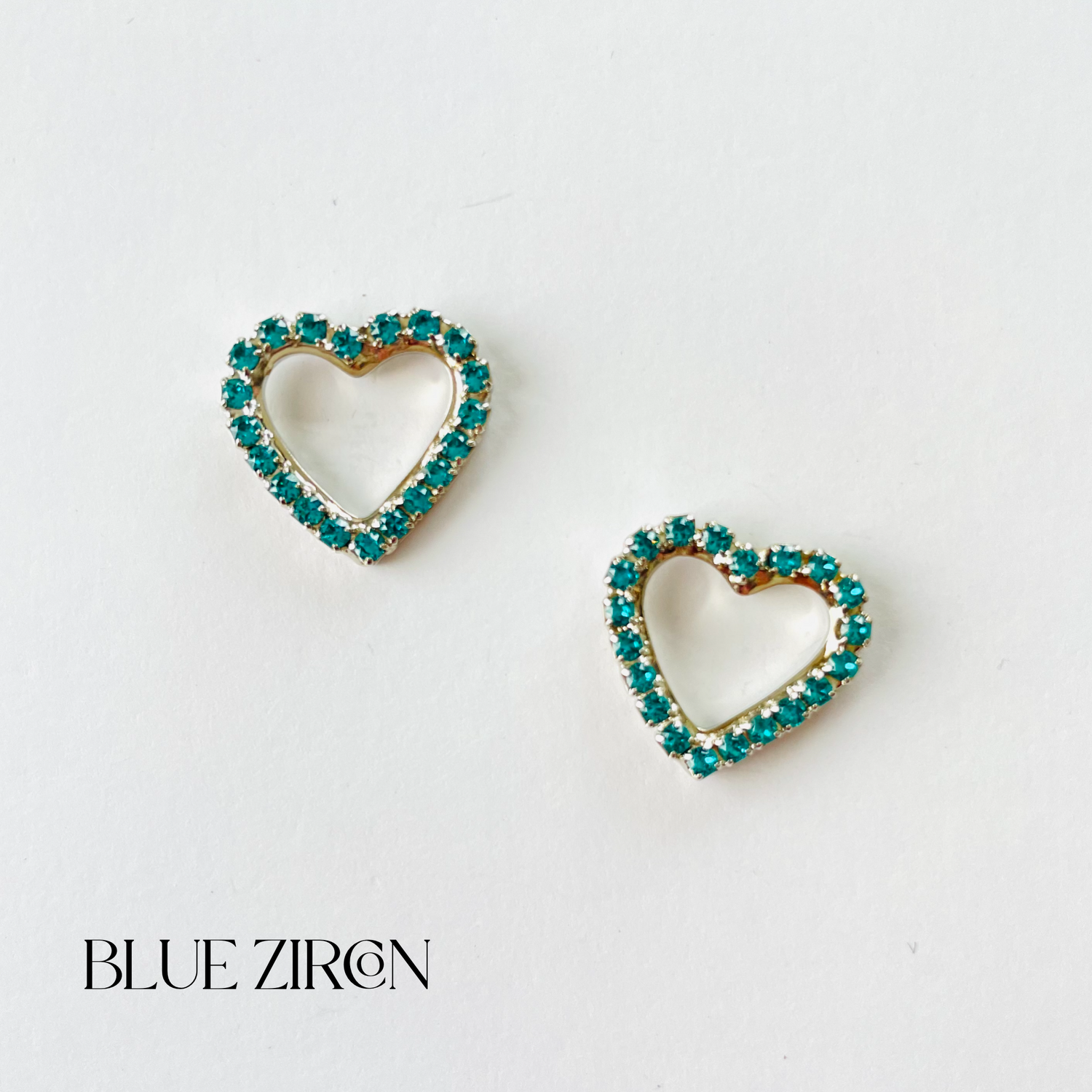 Crystal Heart Earrings {Multiple Colors!}