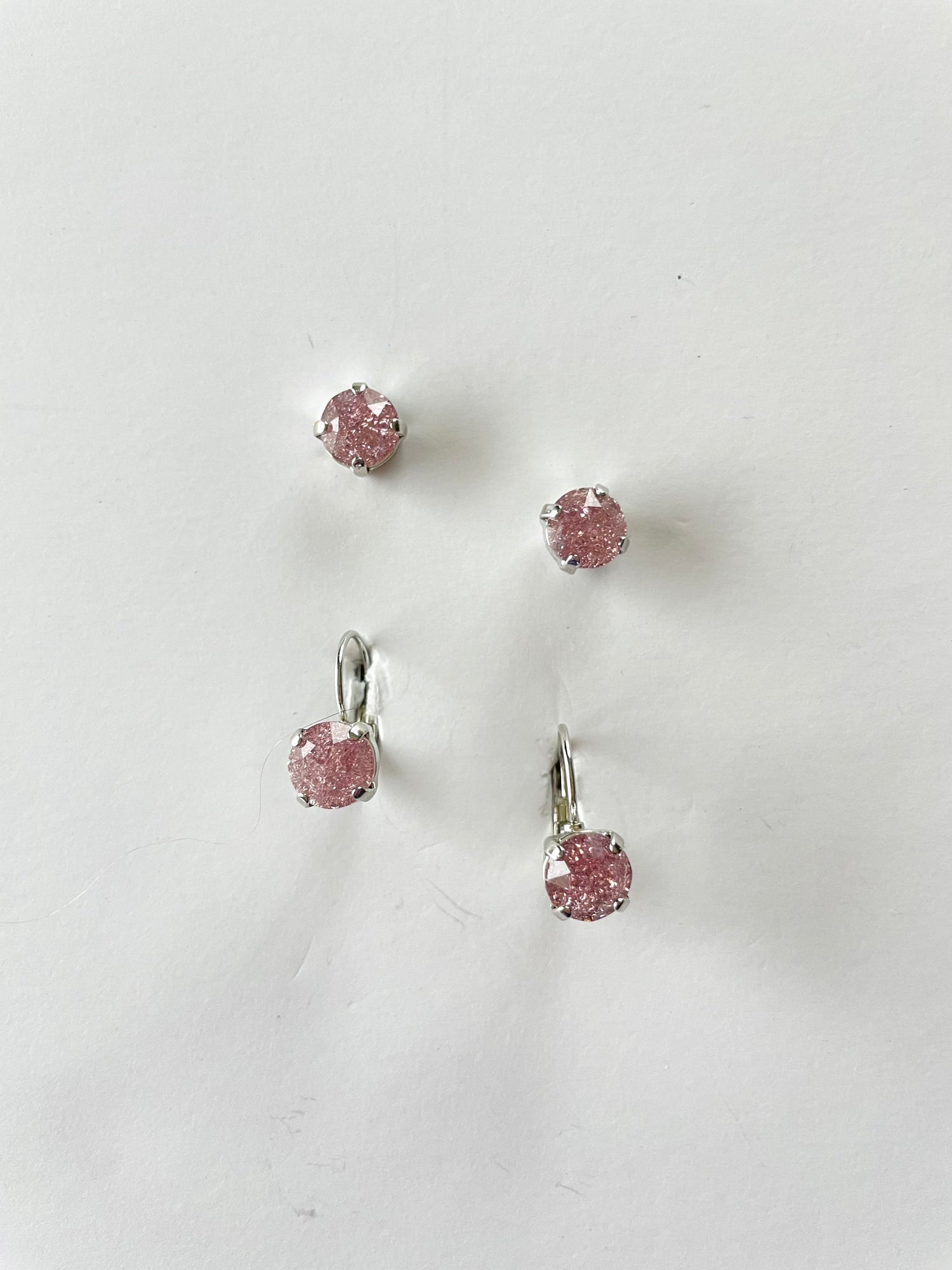 8mm Drop OR Post in Light Amethyst Ice