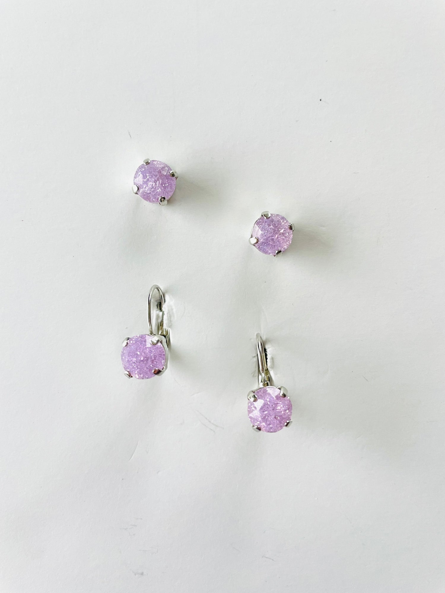 8mm Drop OR Post in Violet Ice