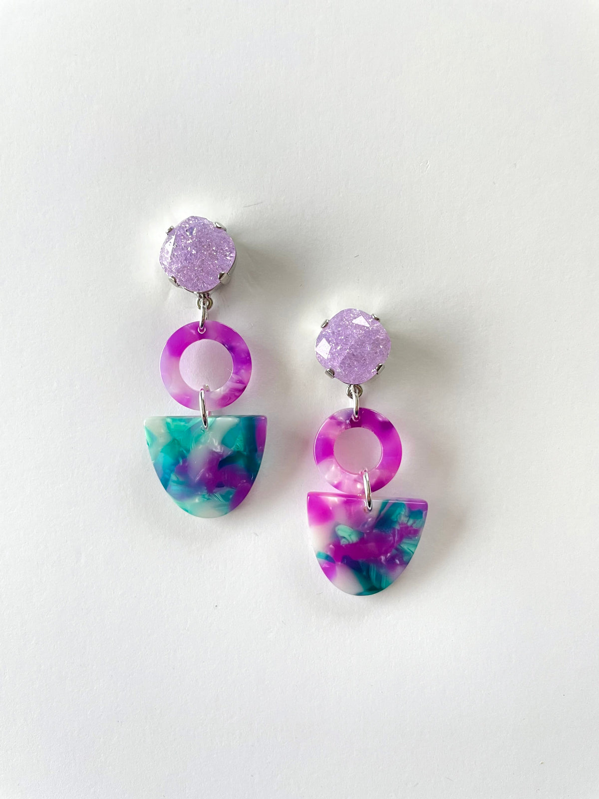 Purple Wave Earrings - KaraMarie