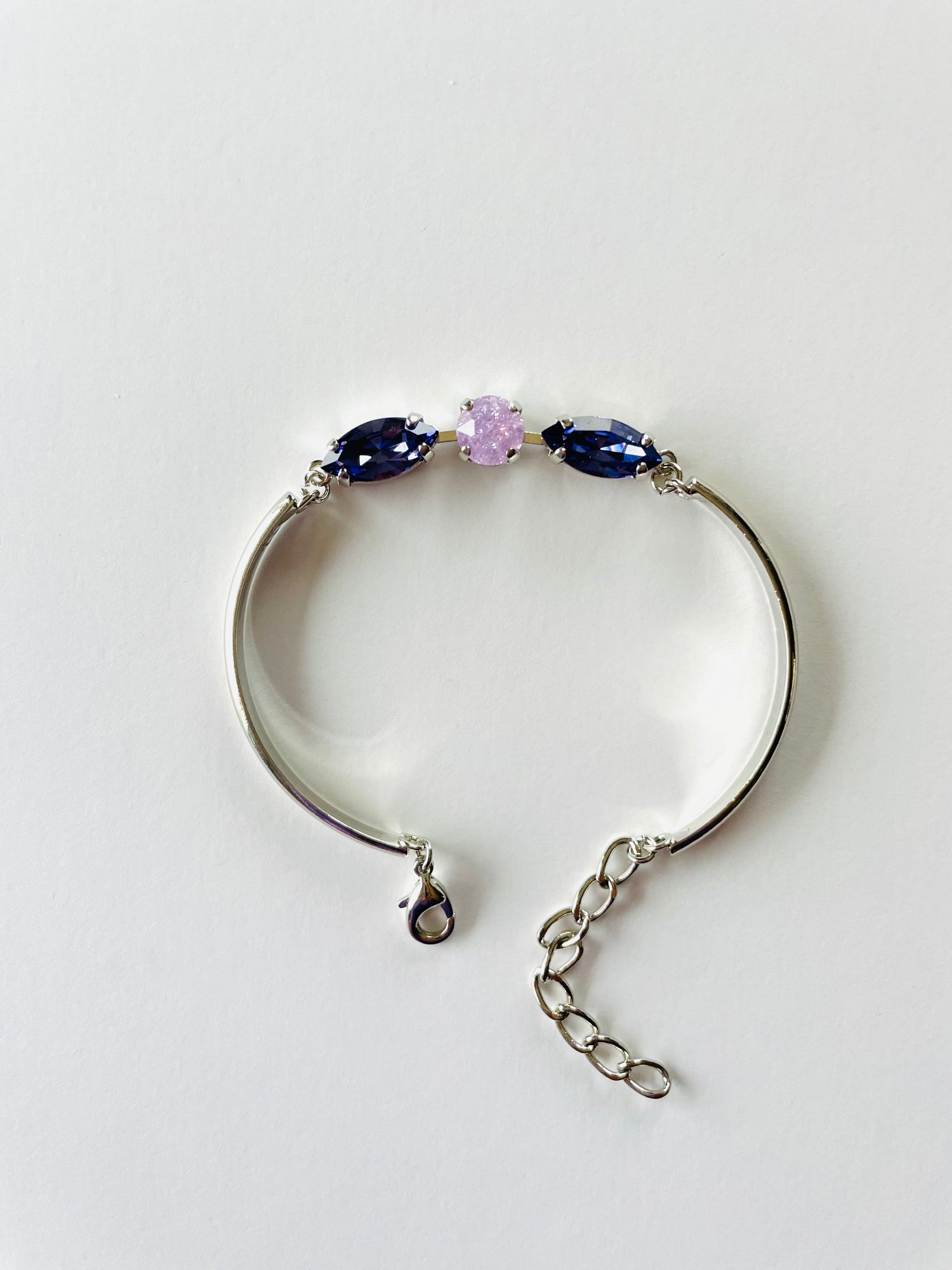 Navette Link Bracelet in Violet Ice