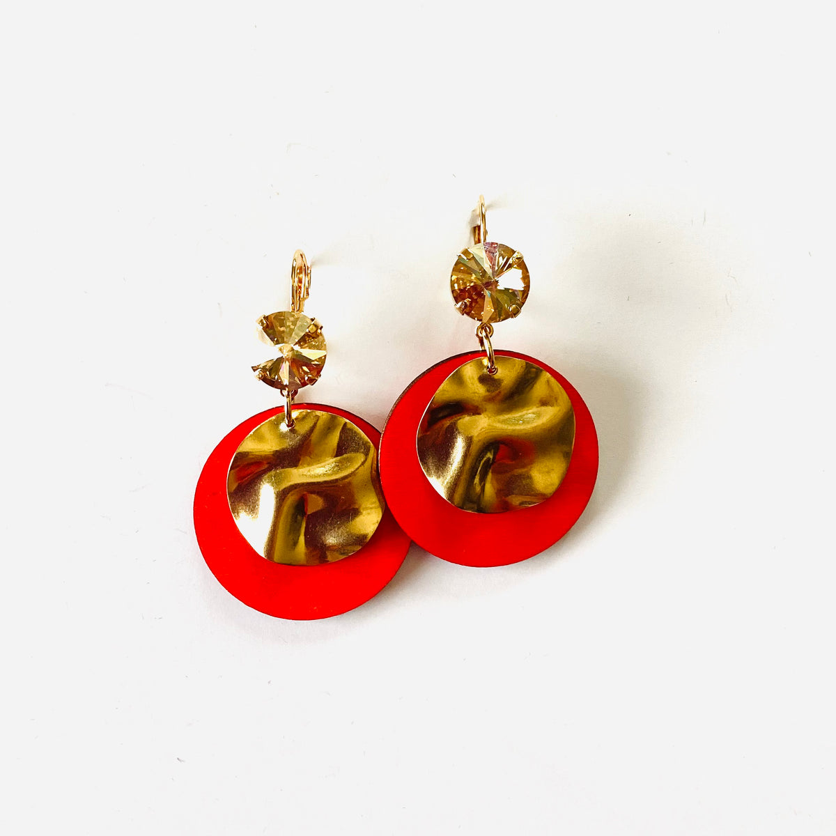 Golden Coral Sunset Earrings - KaraMarie