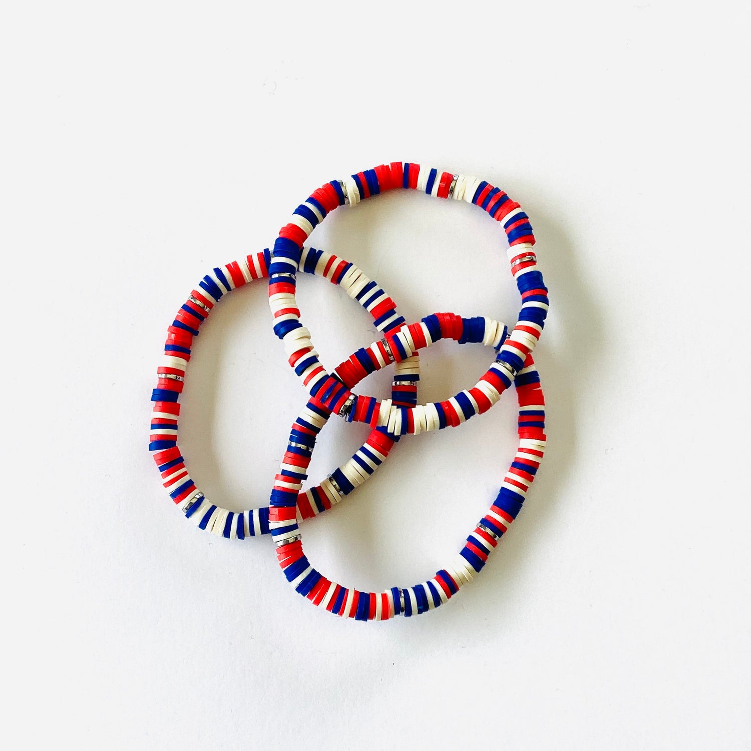 RWB Mix :: 6mm Heishi Stretch Bracelet