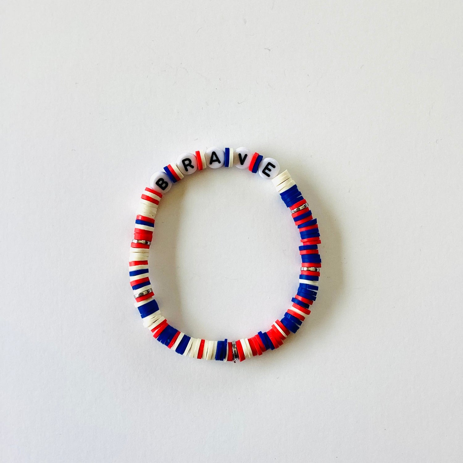 America Sayings Bracelets :: 6mm Heishi Stretch Bracelet