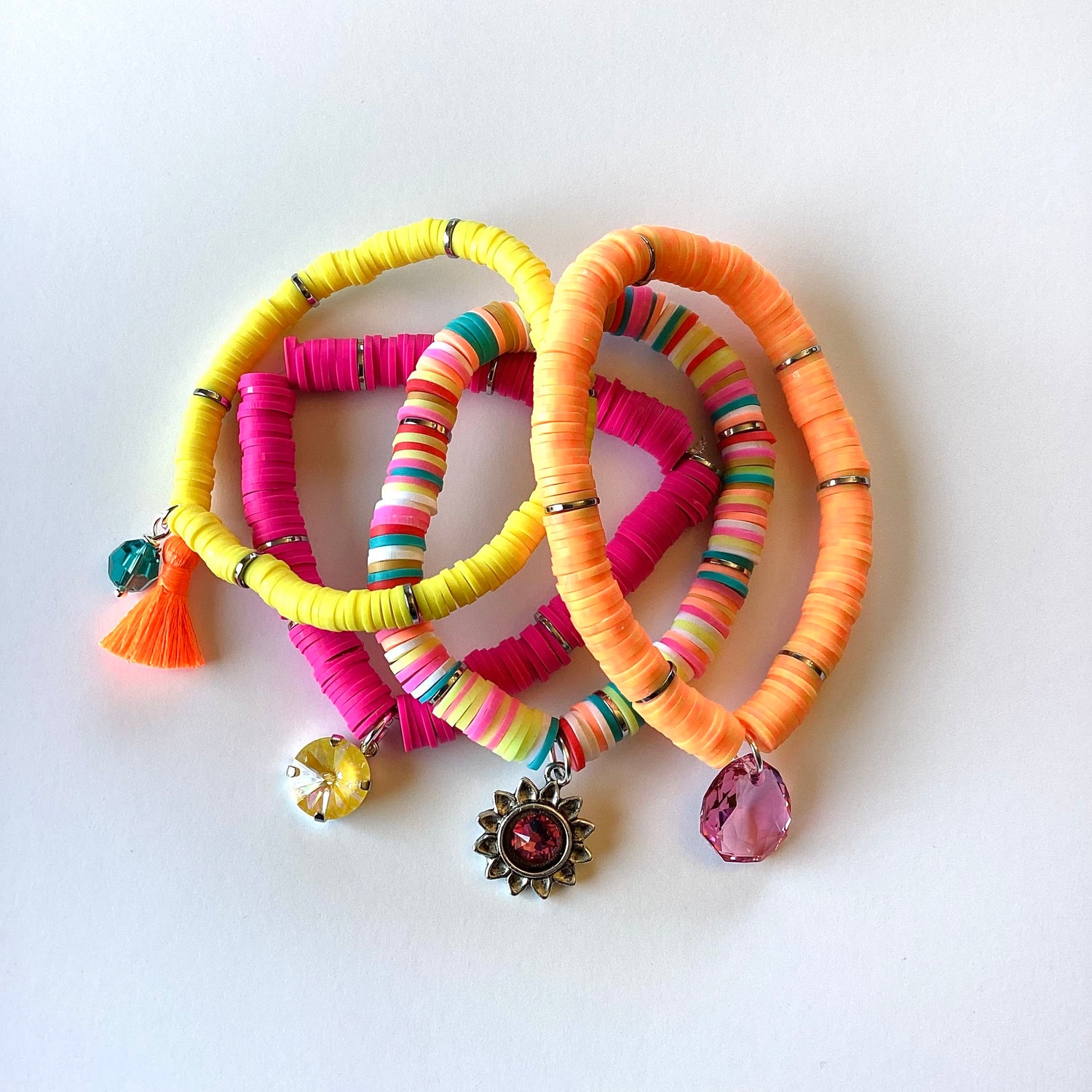 Summer Vibes Collection :: Heishi Stretch Bracelet Stack {Multiple Colors!}
