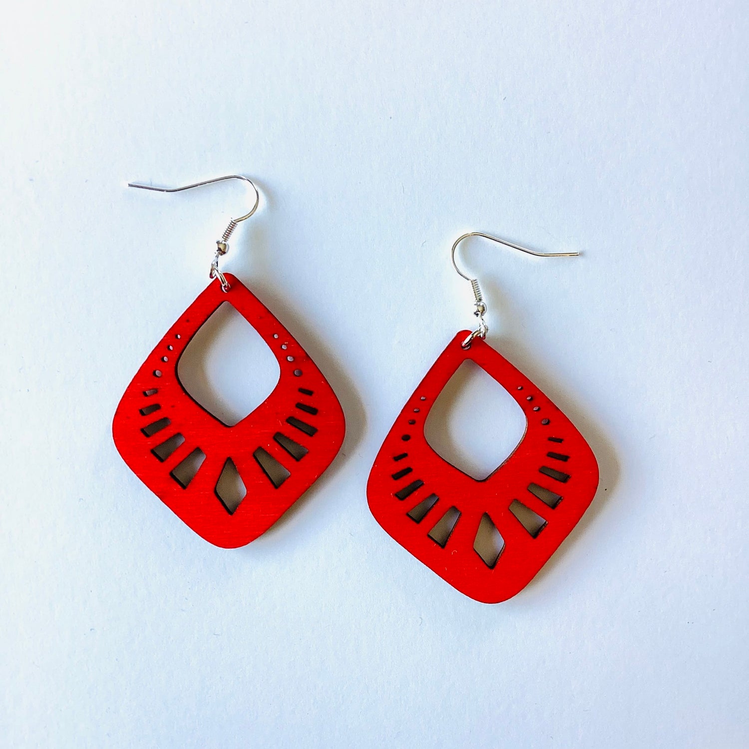 Best Memories Orange Wood Earrings