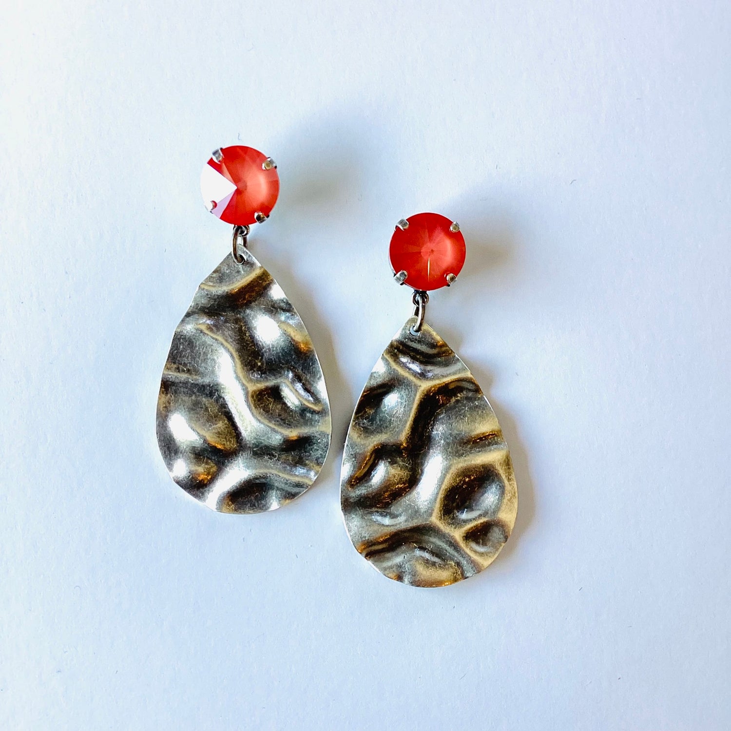 Coral Brushstrokes Earrings