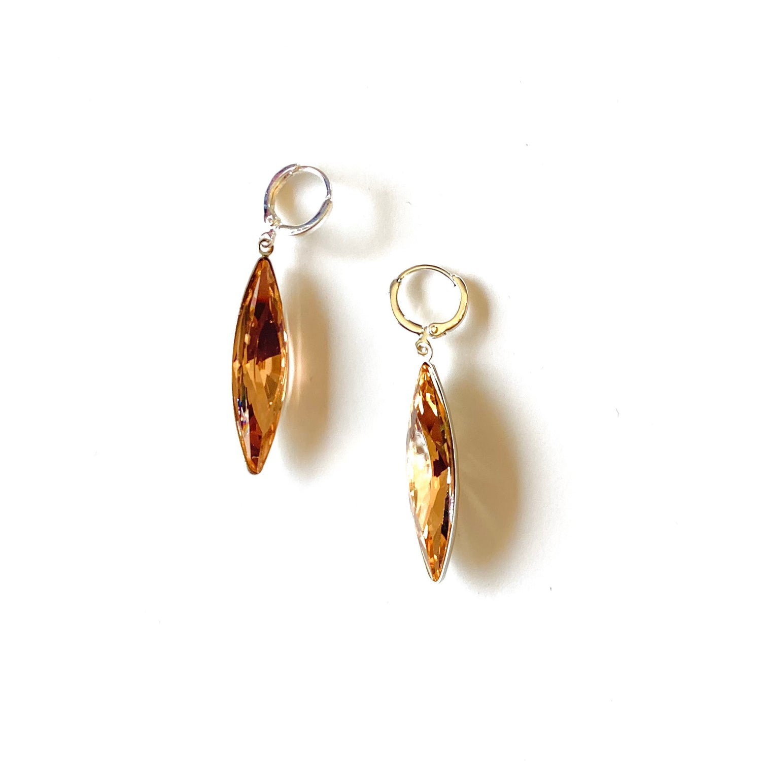 Light Peach Navette Earrings