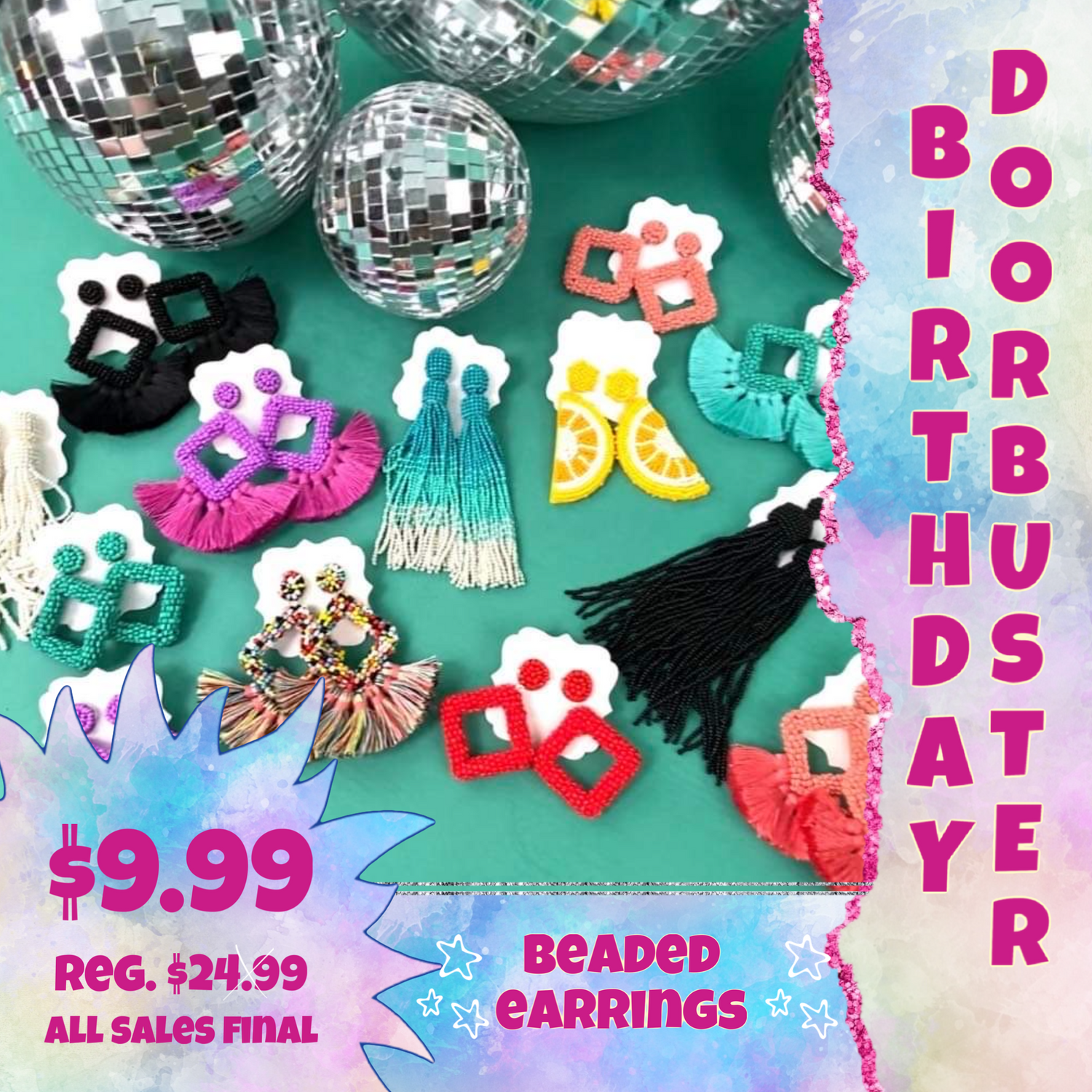 BIRTHDAY DOORBUSTER!!! Beaded Earrings! {Multiple Colors!}