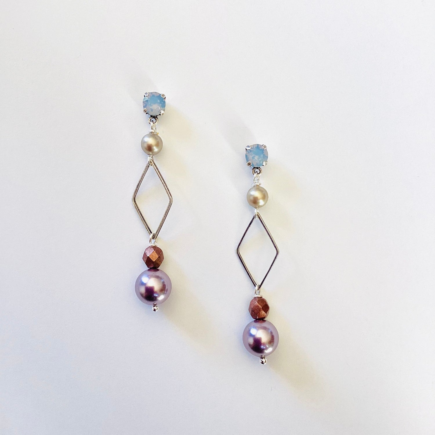 Dusty Mauve Drop Earrings